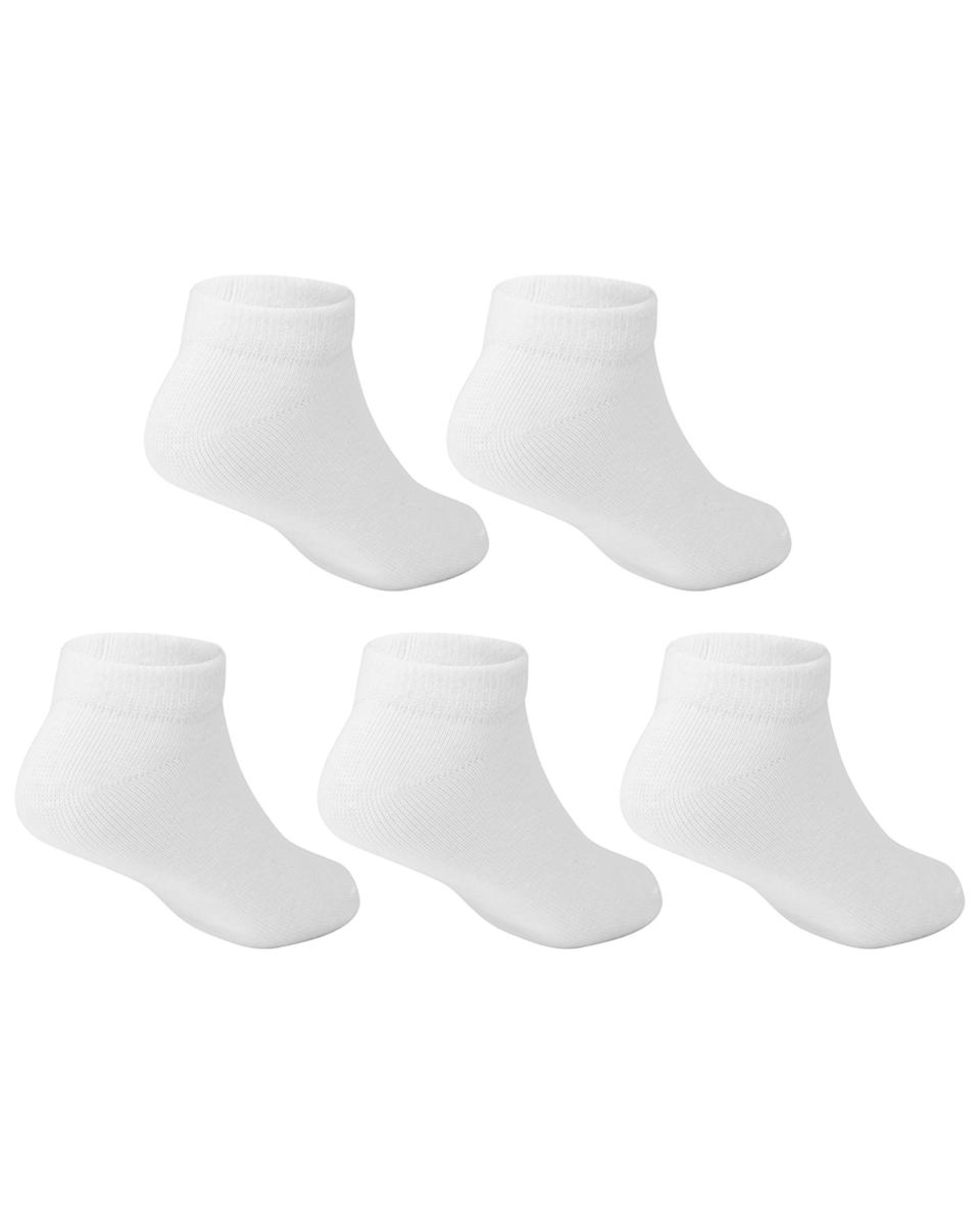 2 5 Pack School Low Cut Socks WHITE, 2 of 3