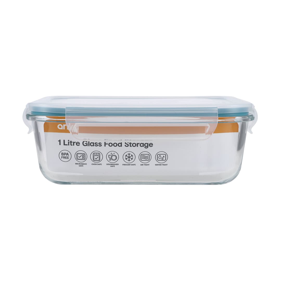 1 Litre Glass Food Storage Container Kmart