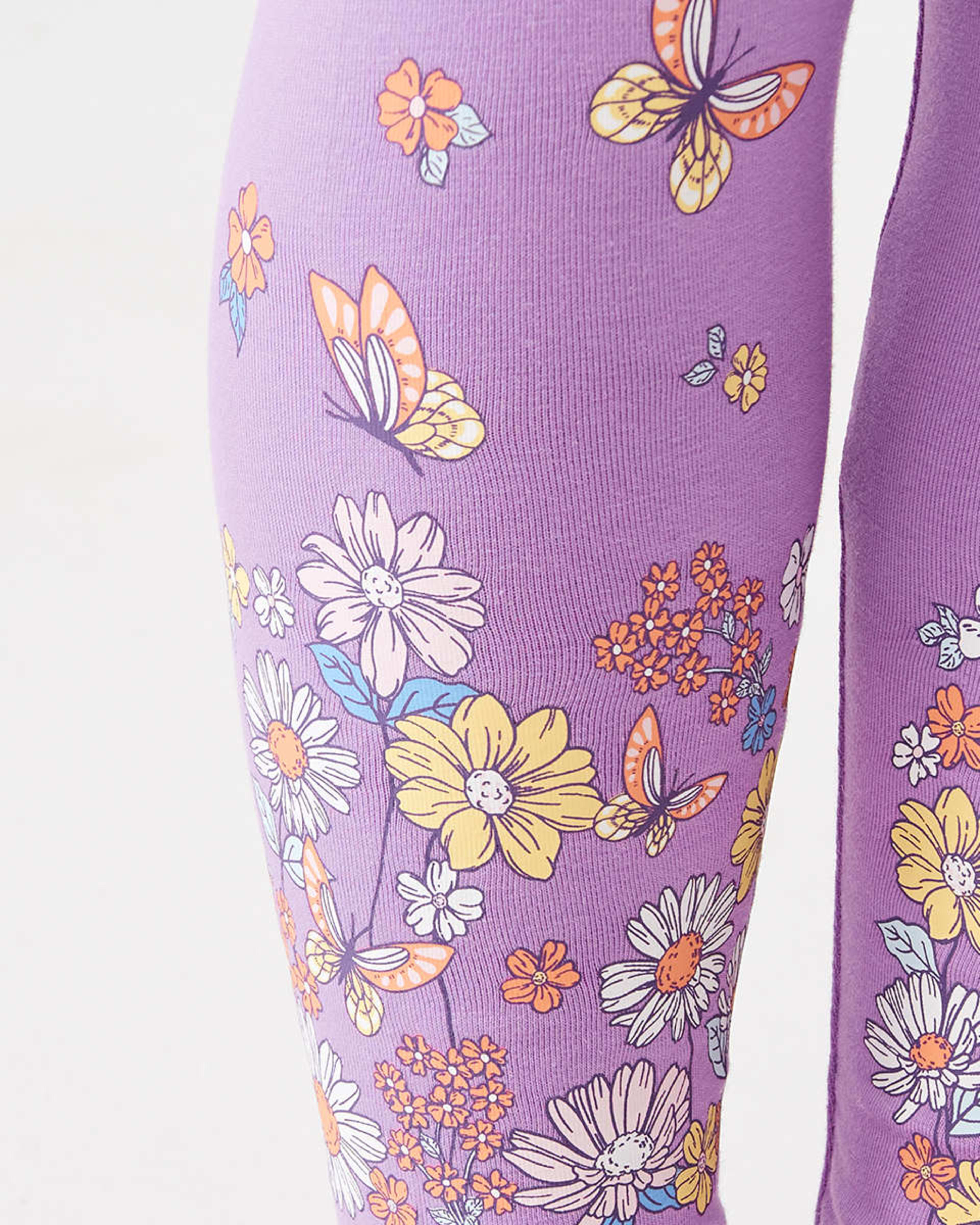 3 Printed Leggings Prpl Flwer, 3 of 7