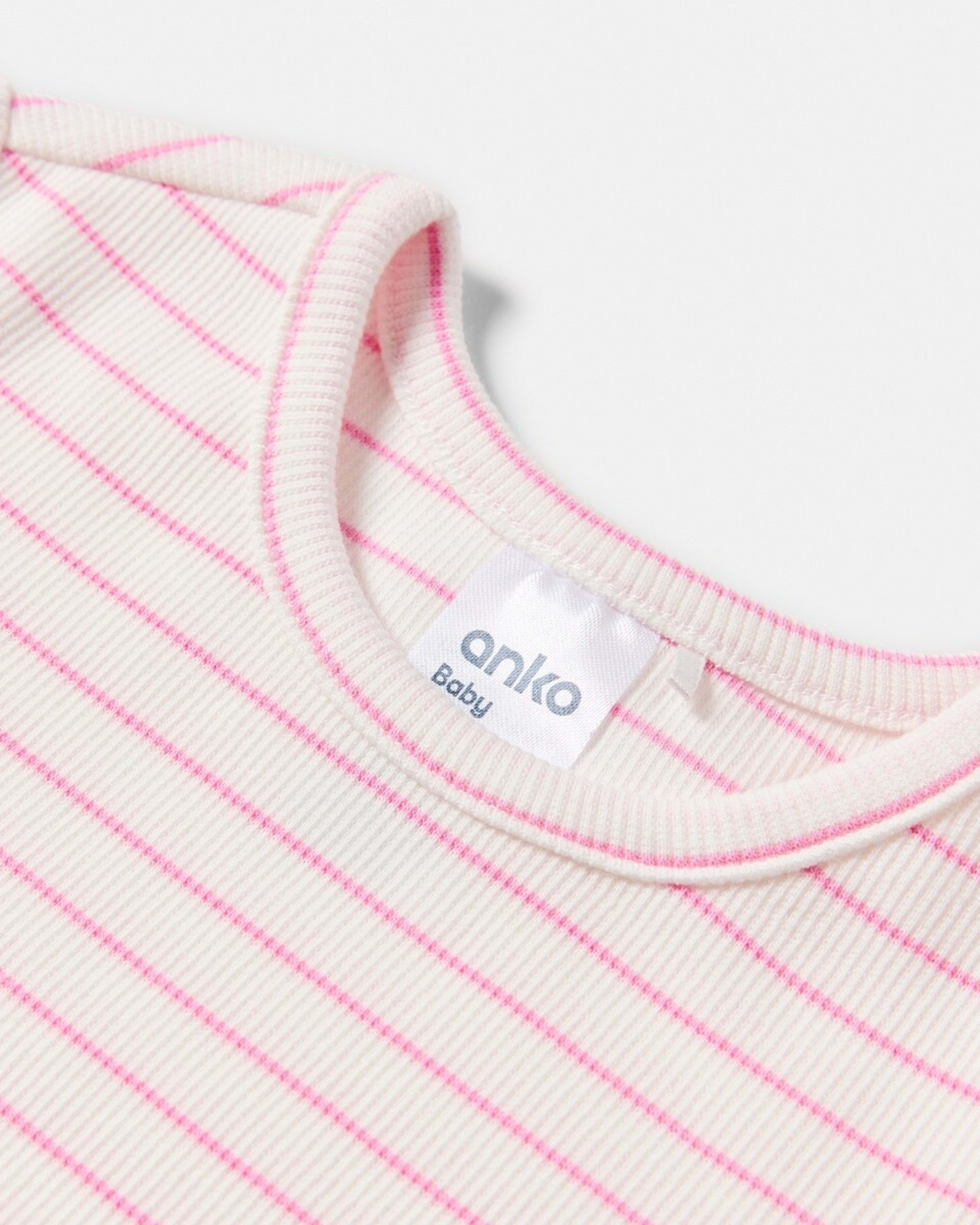 8 3 Pack Short Sleeve Ribbed T-shirt PINK DAISIES, 8 of 8
