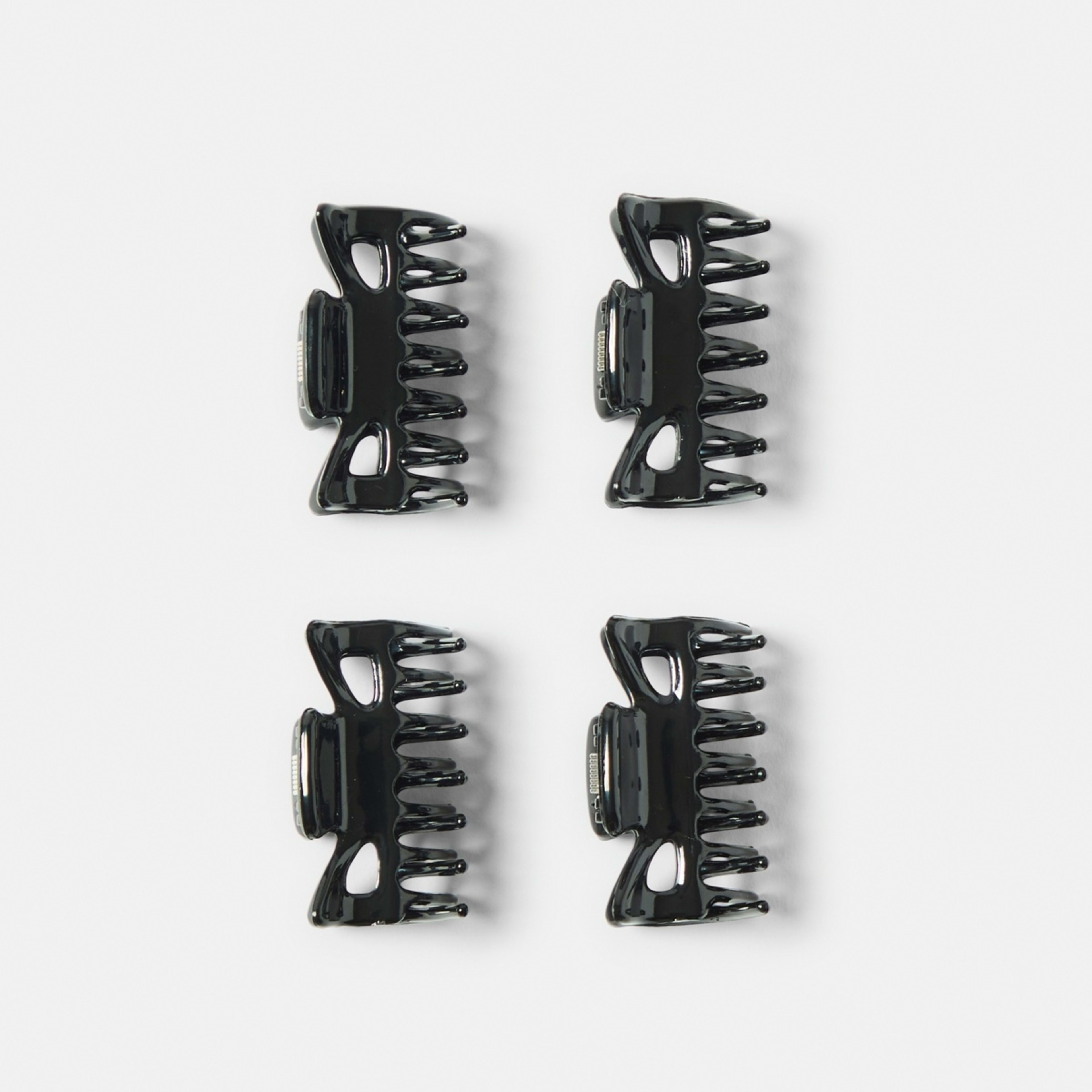 1 OXX Haircare 4 Pack Black Mini Classic Claw Hair Clip