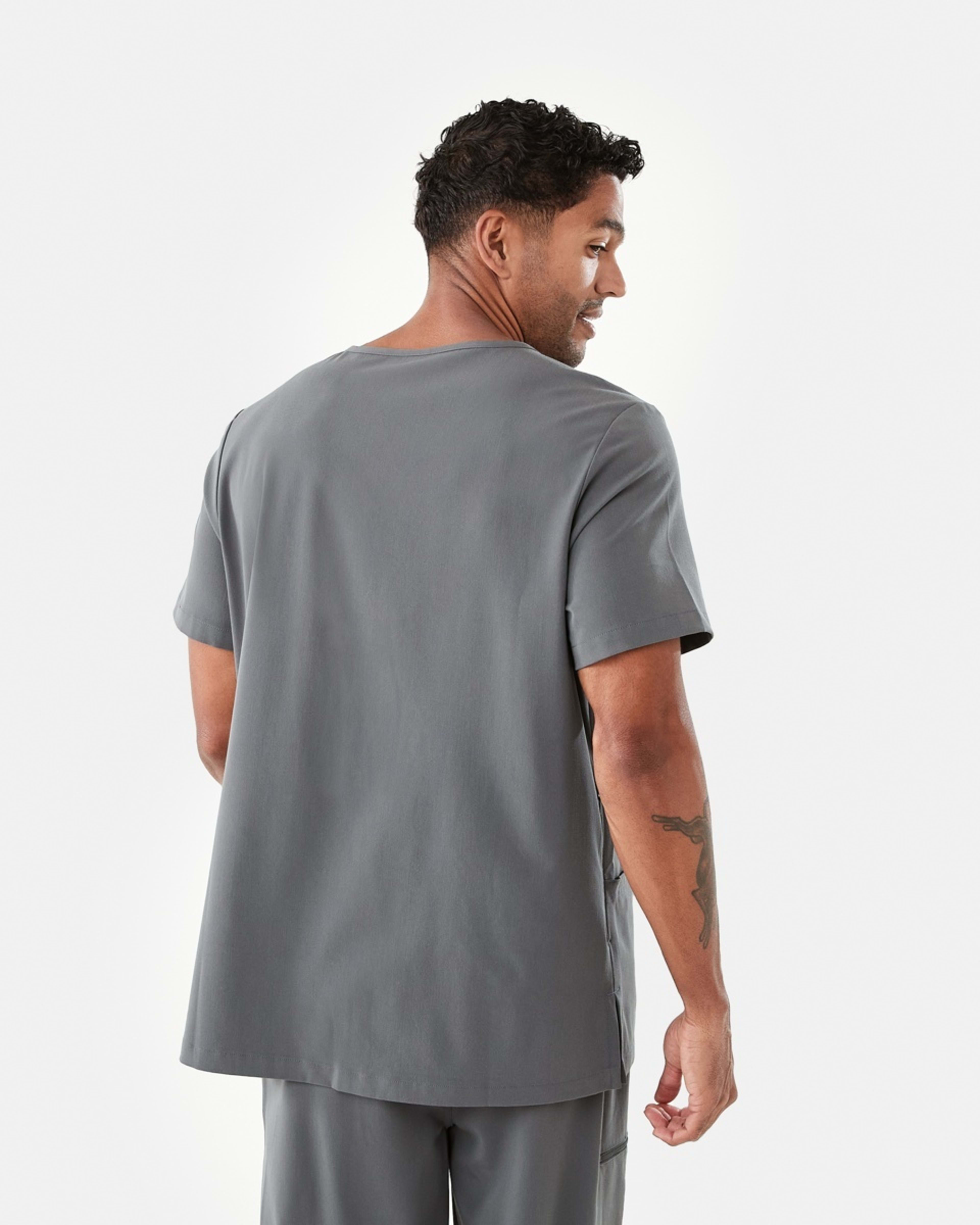 3 Work Short Sleeve Scrub Top Gry Volc, 3 of 8