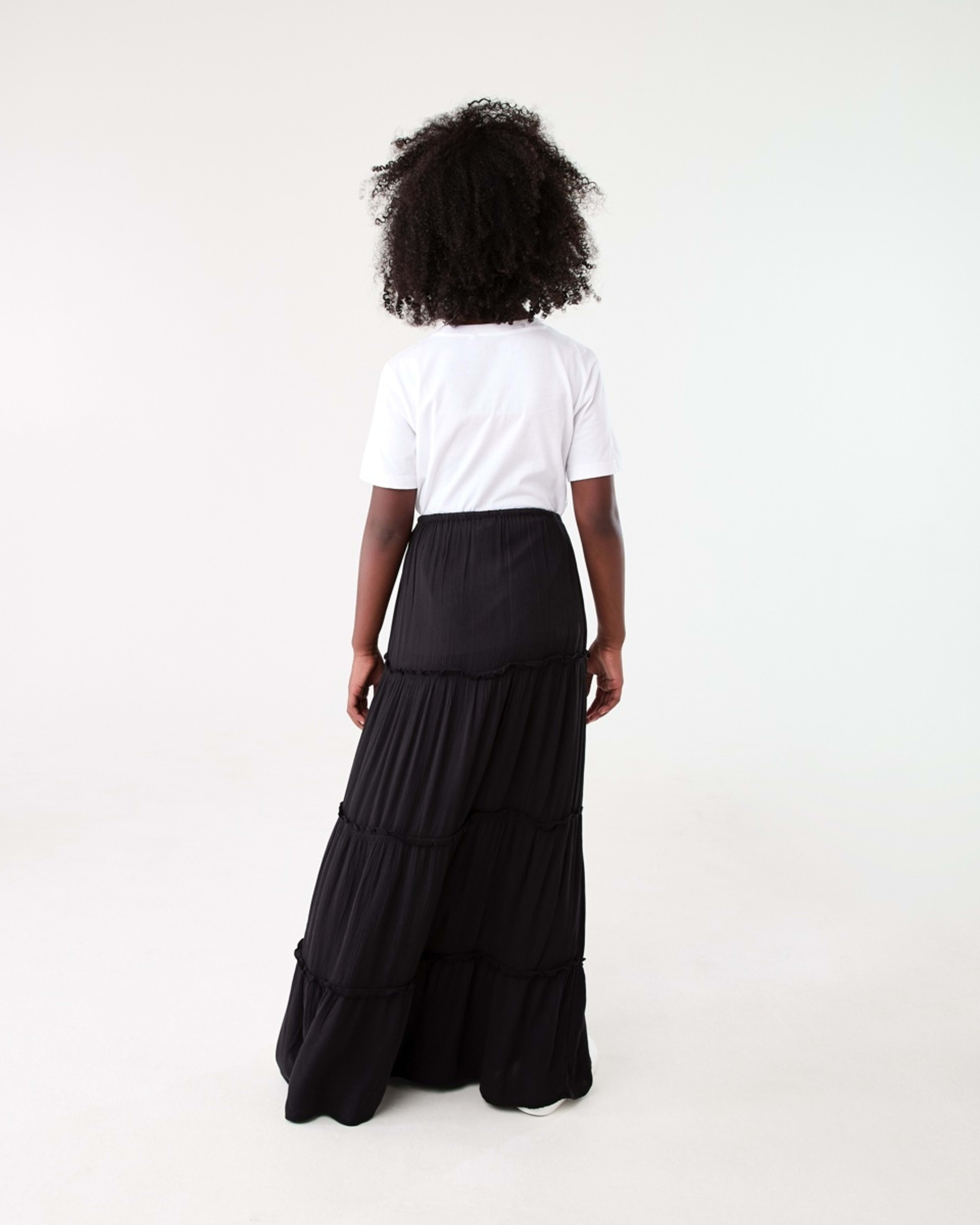 6 Tiered Skirt BLACK, 6 of 6