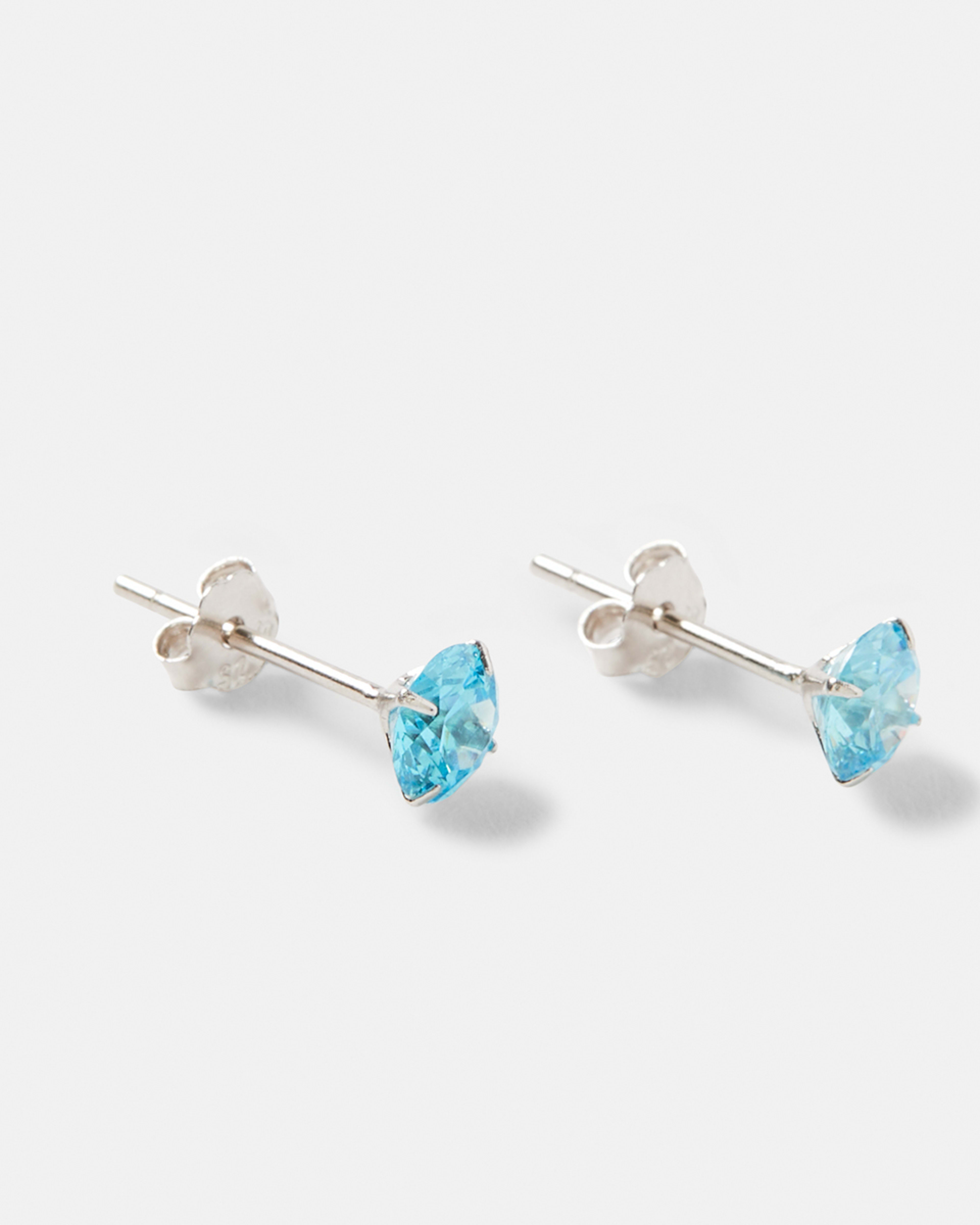 Sterling Silver 1 Carat Gem Stud Earrings Kmart