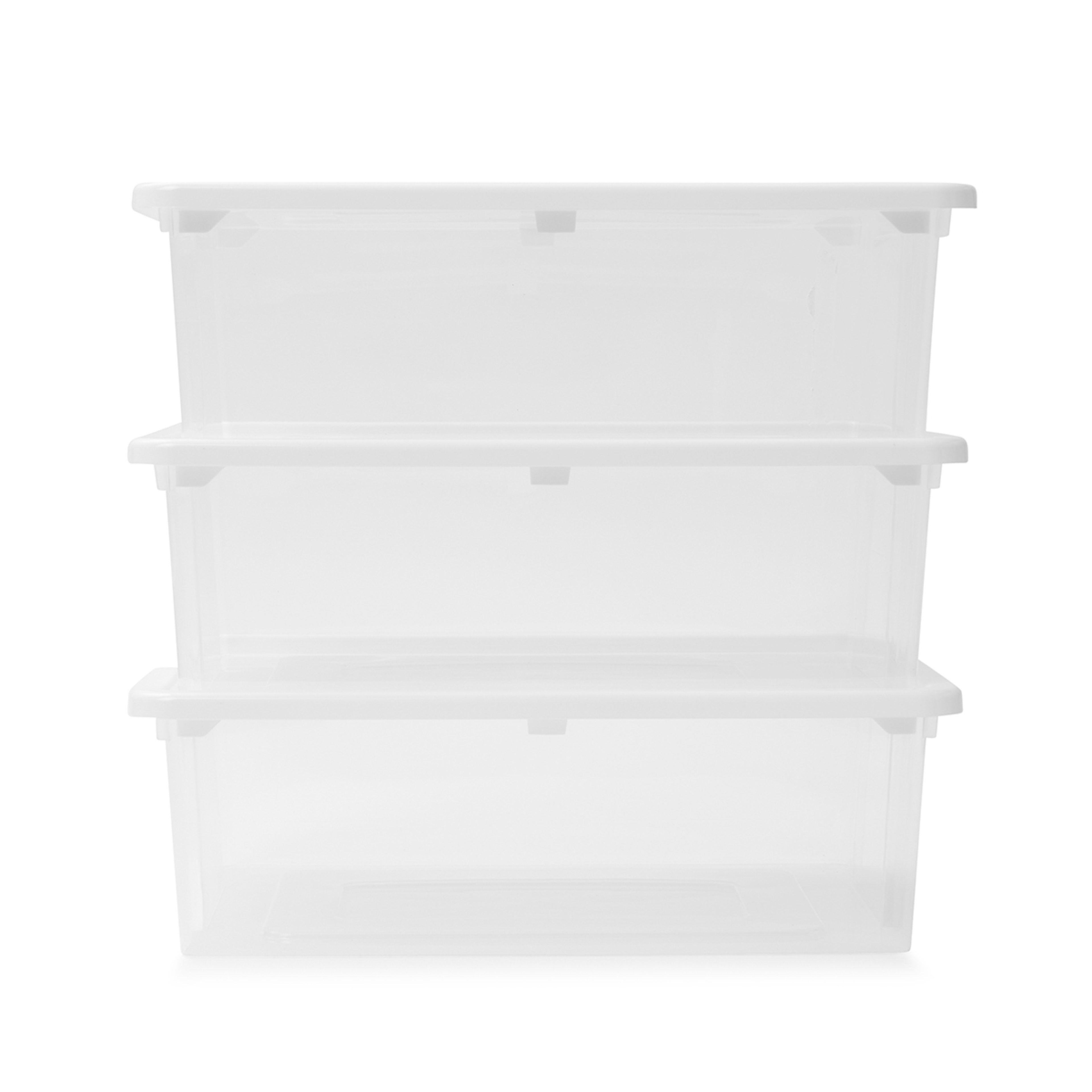 4 Set of 3 10L Storage Box with Lid - Clear, 4 of 5