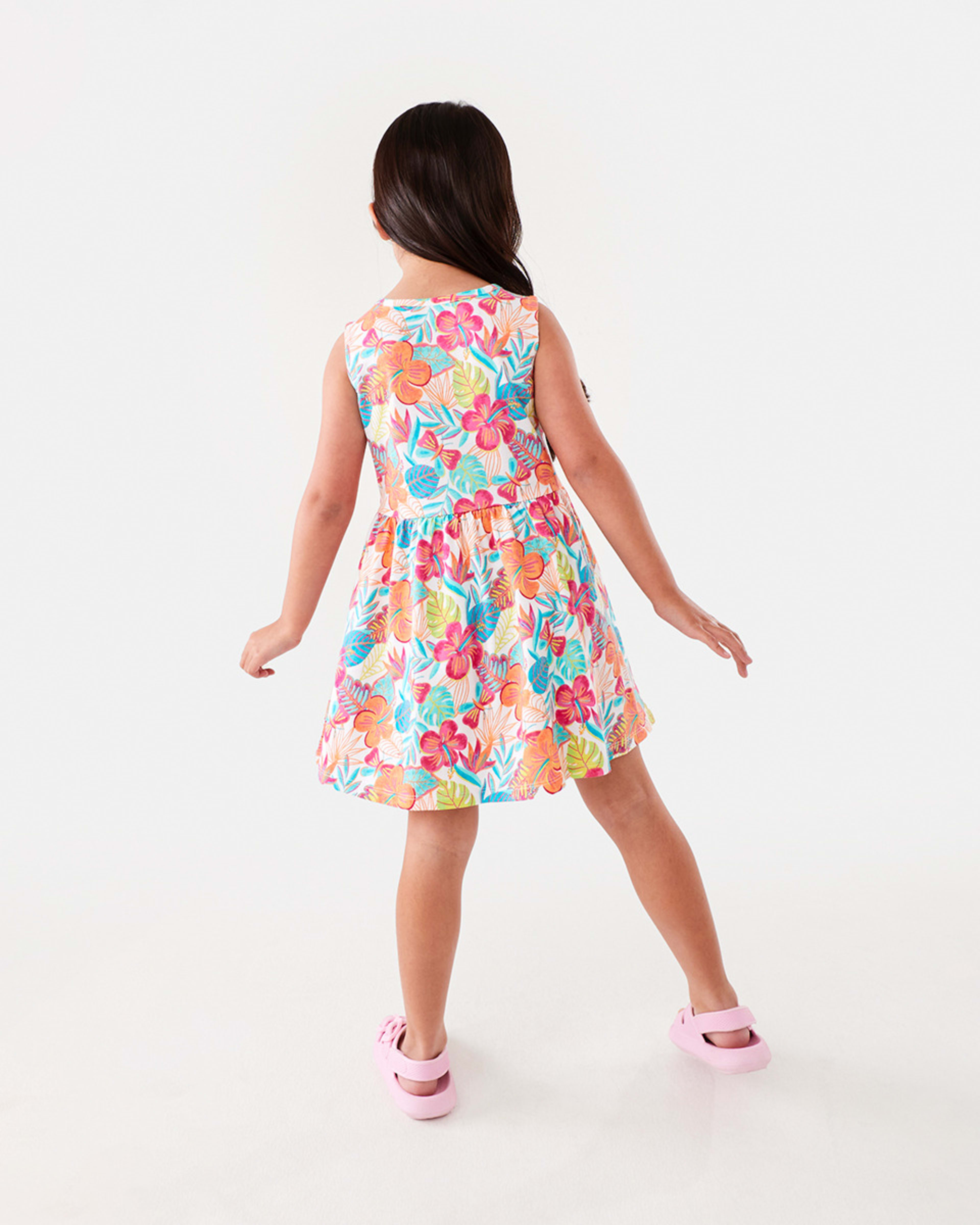 7 Jersey Dress Wht Floral, 7 of 9