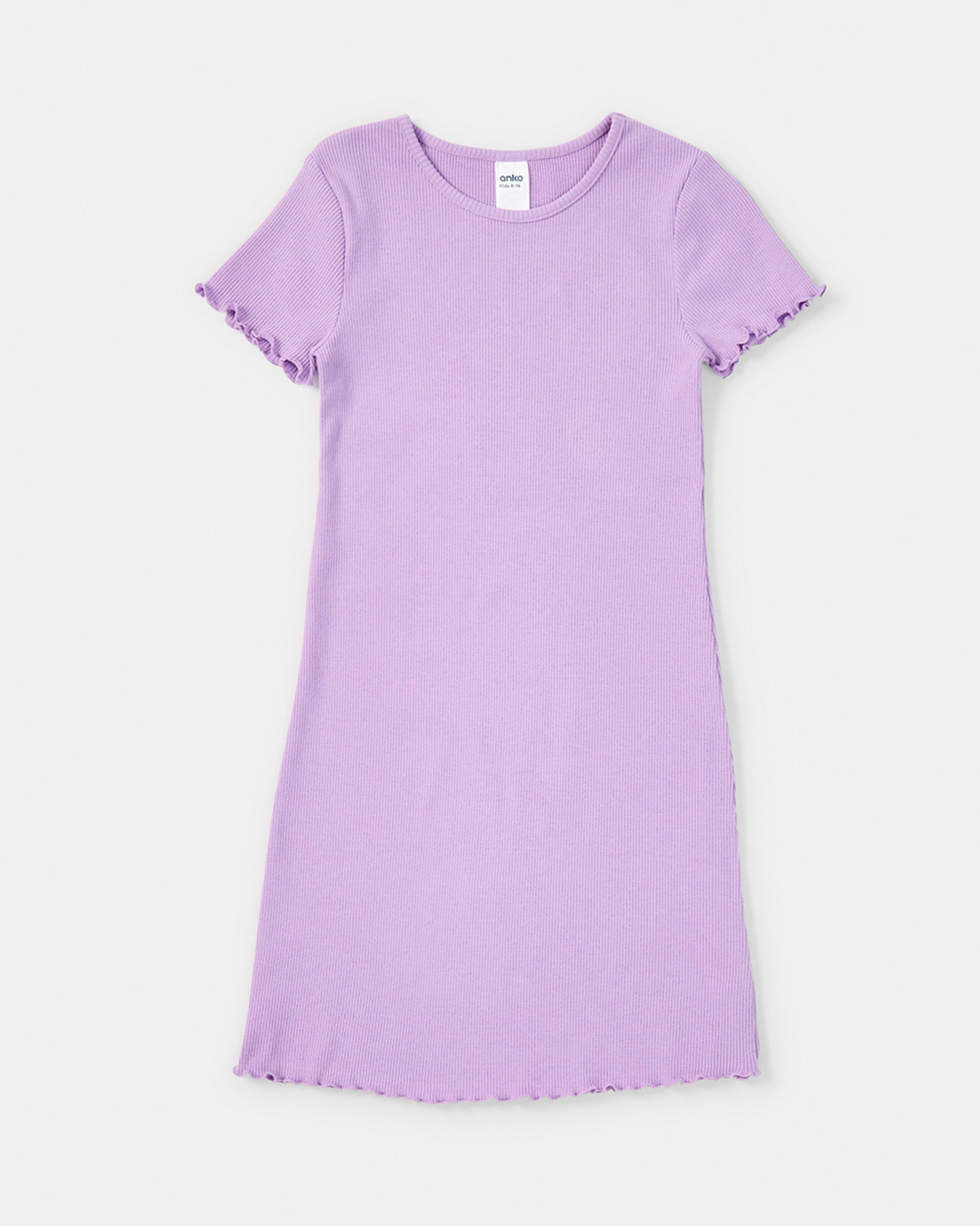 9 Short Sleeve Rib Dress Dsrt Purpl, 9 of 10