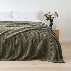 Coral Jacquard Blanket - Double/Queen Bed, Forest