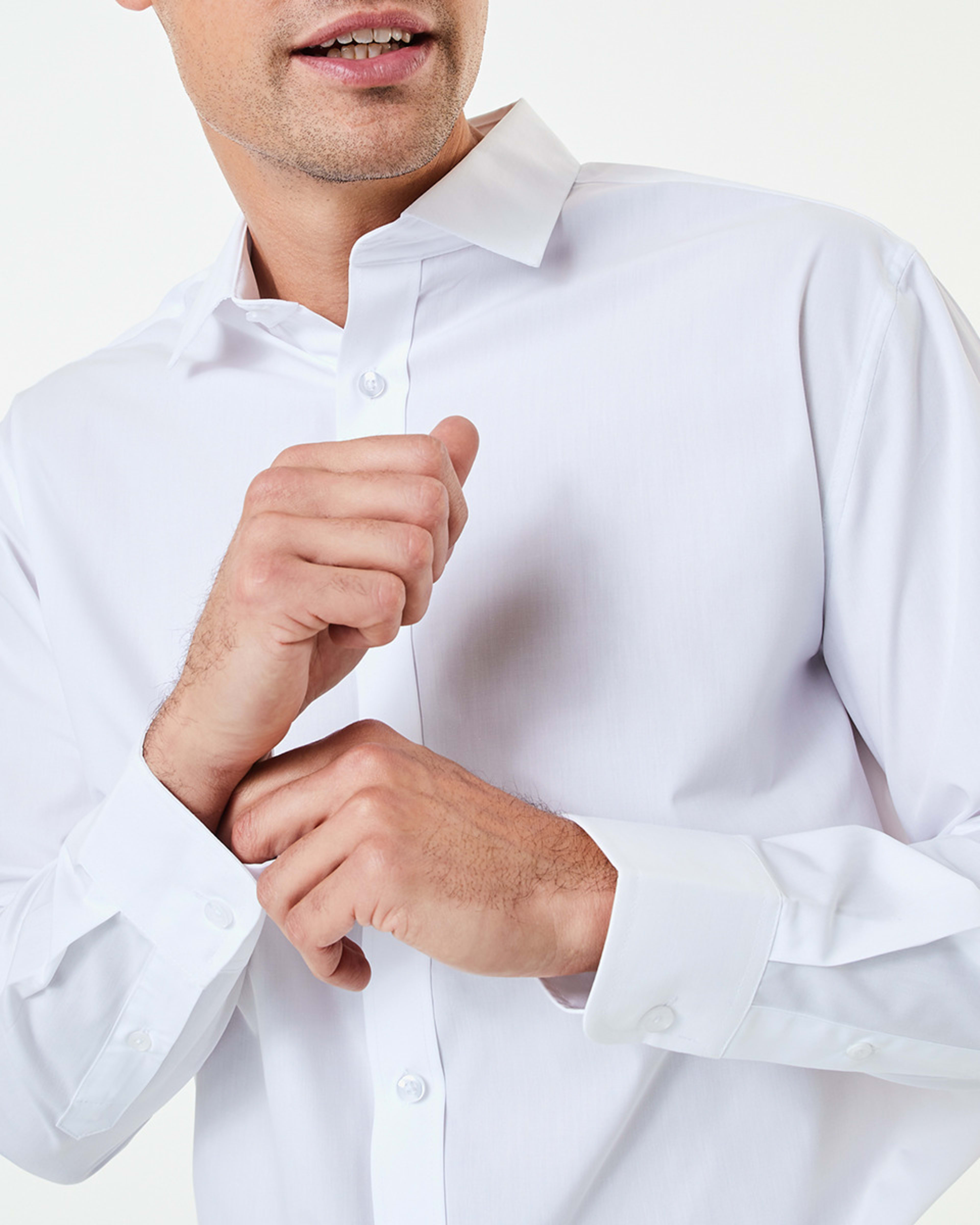 4 Work Long Sleeve Business Shirt WHITE, 4 of 6