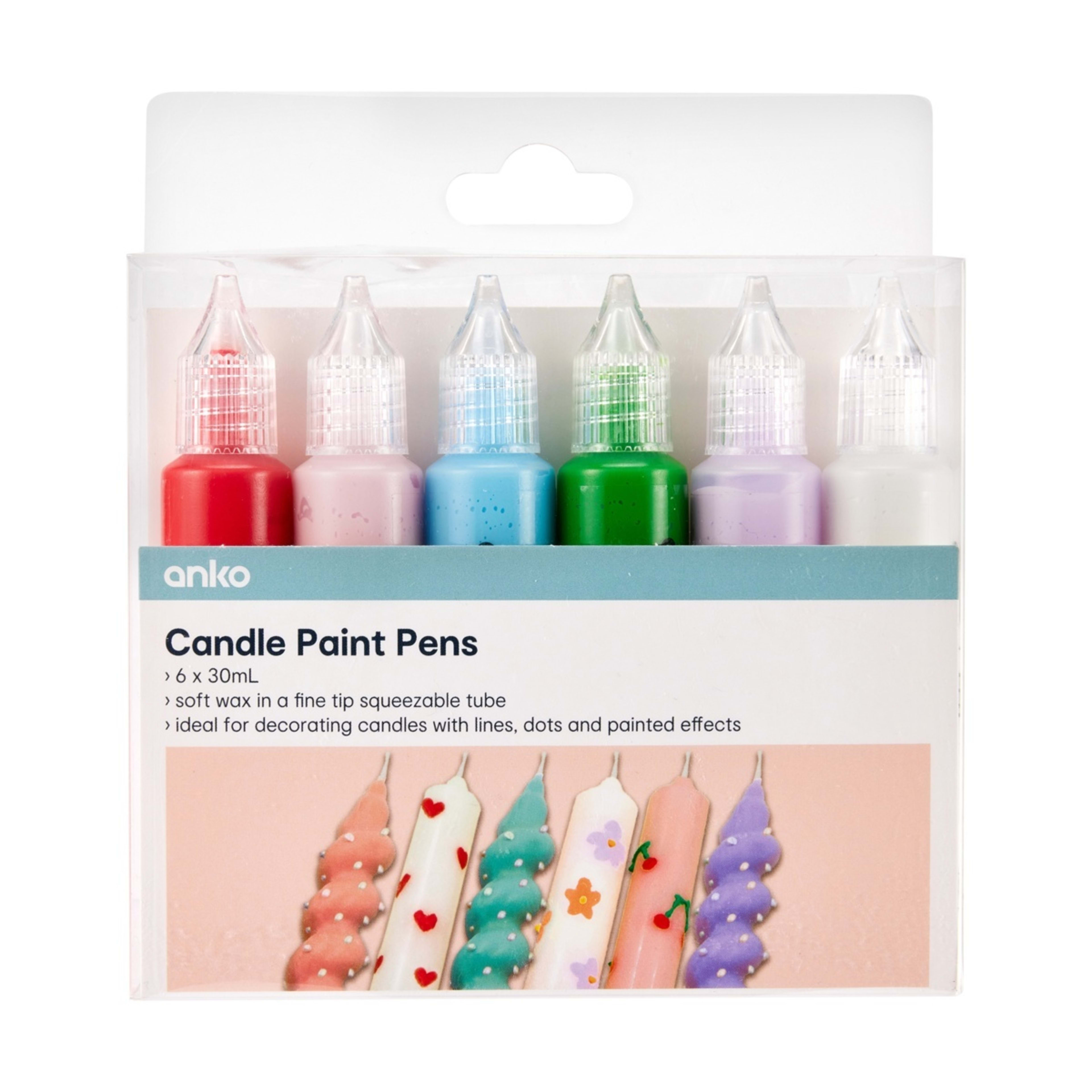 1 6 Pack Candle Paint Pens, 1 of 8