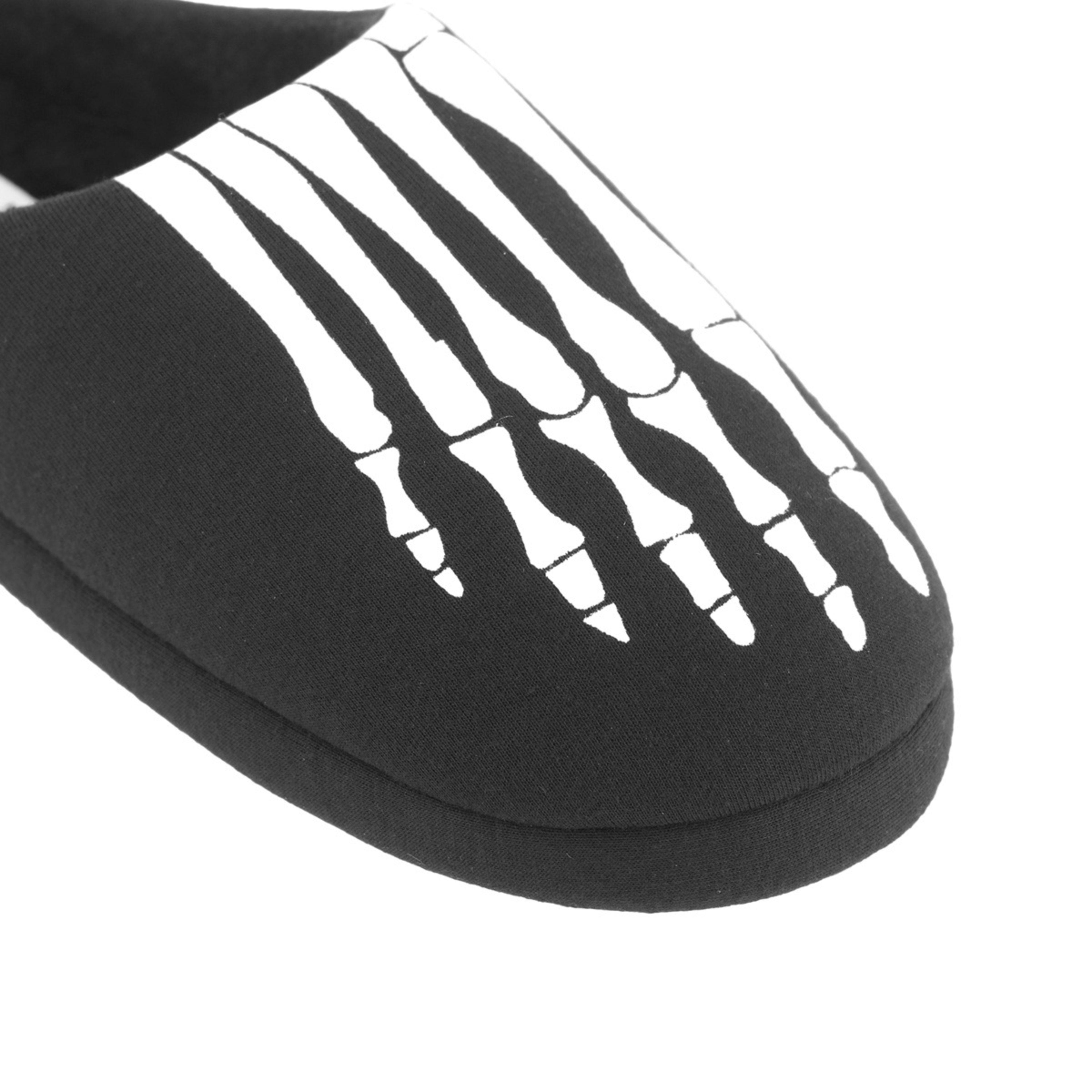 3 Senior Print Slippers Skeleton Foot Black, 3 of 3