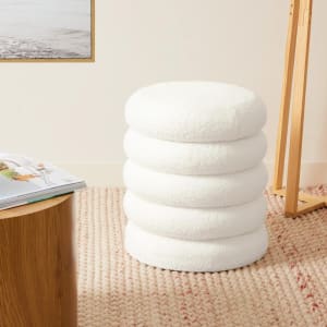 Faux Fur Cream Expanding Chair