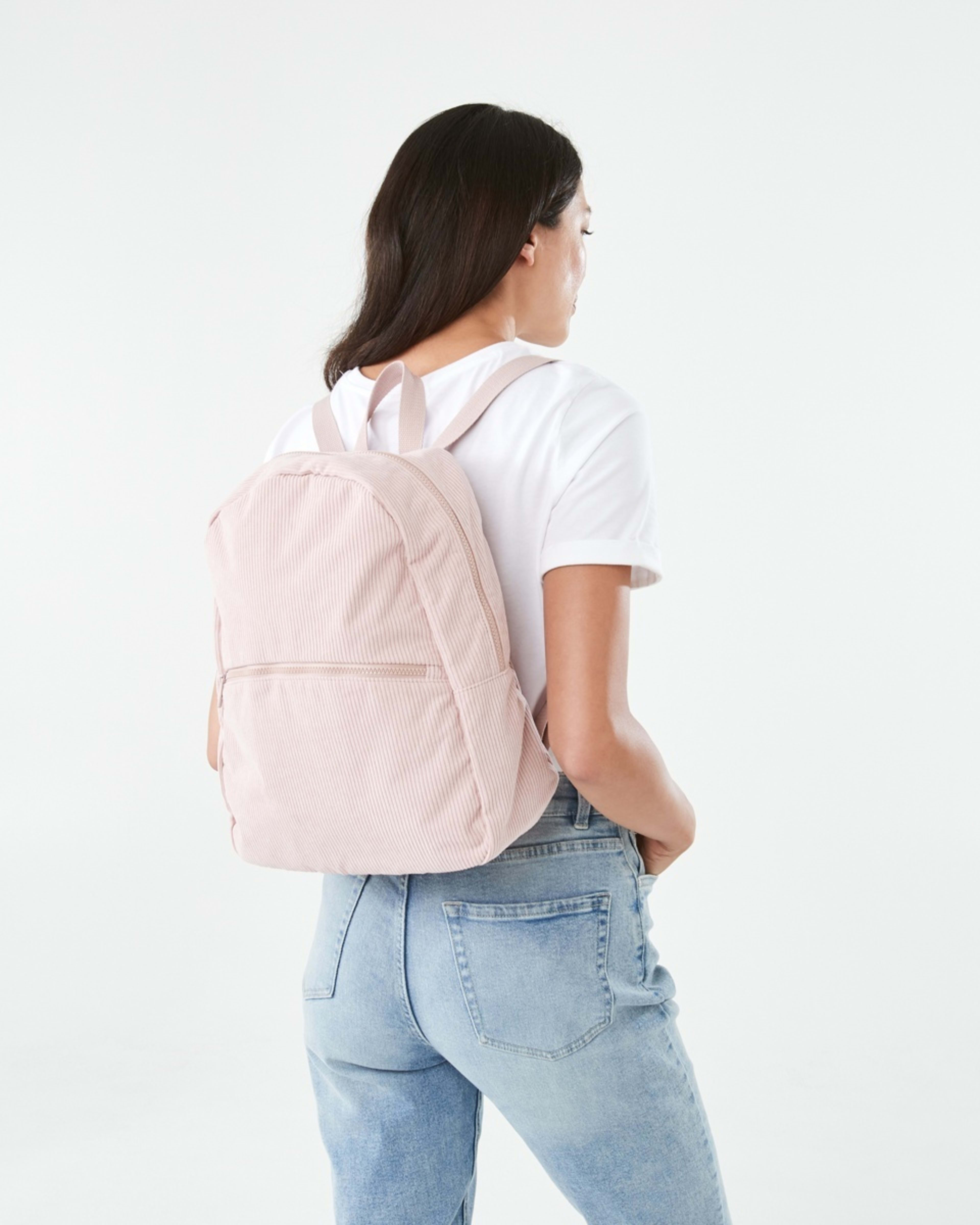 5 Corduroy Backpack Rose Pink, 5 of 5