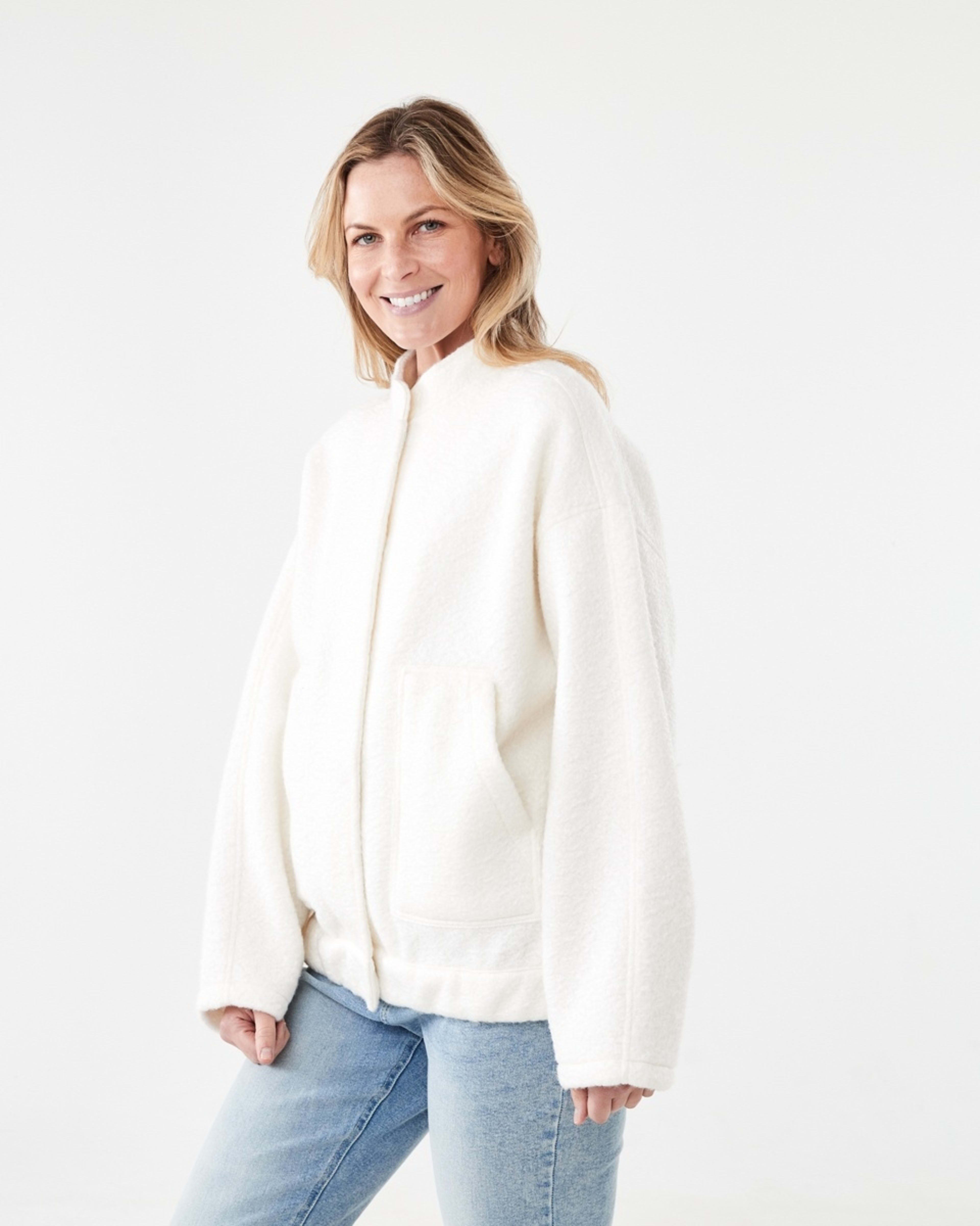 2 Boucle Bomber Jacket Ecru, 2 of 6
