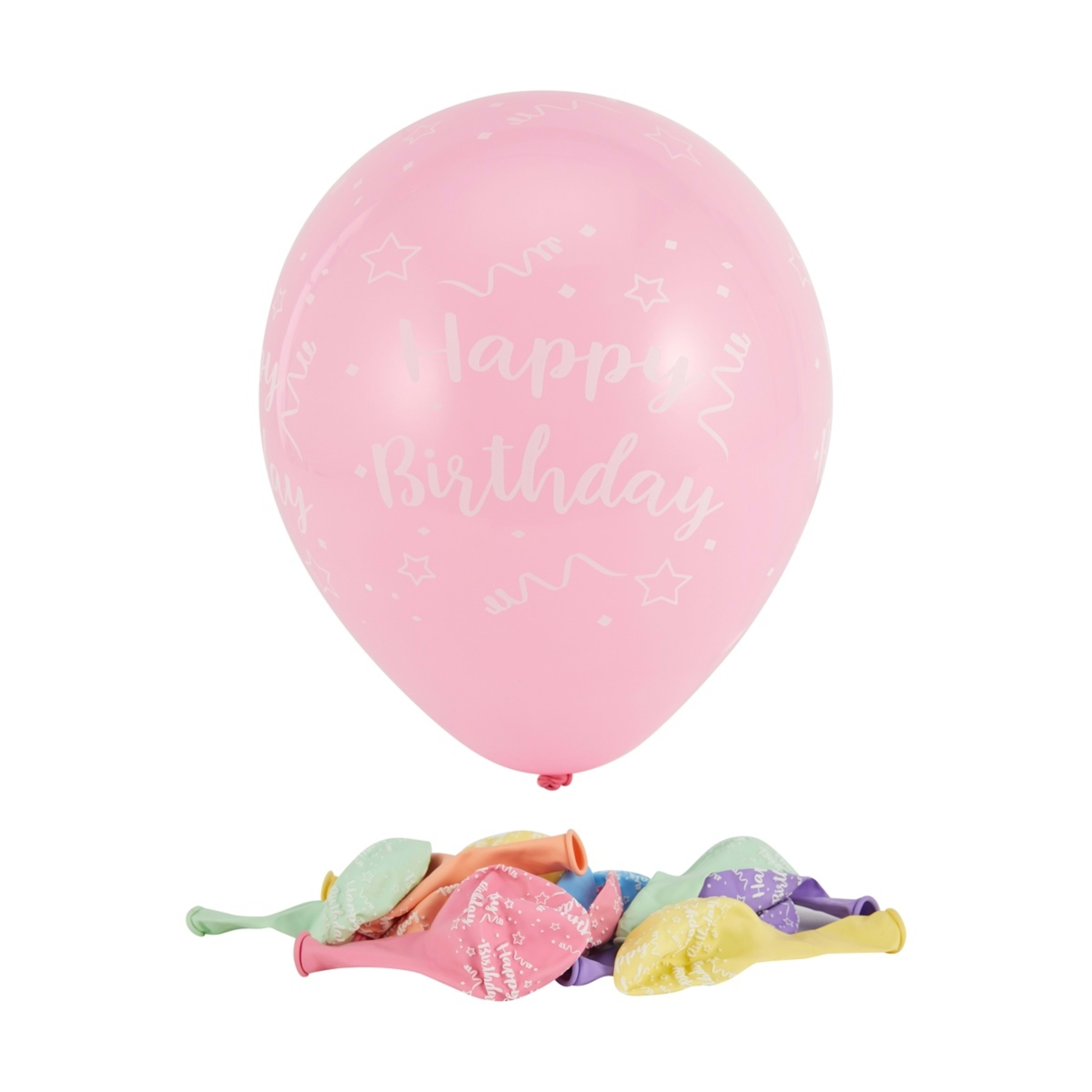 1 12 Piece Happy Birthday Balloons
