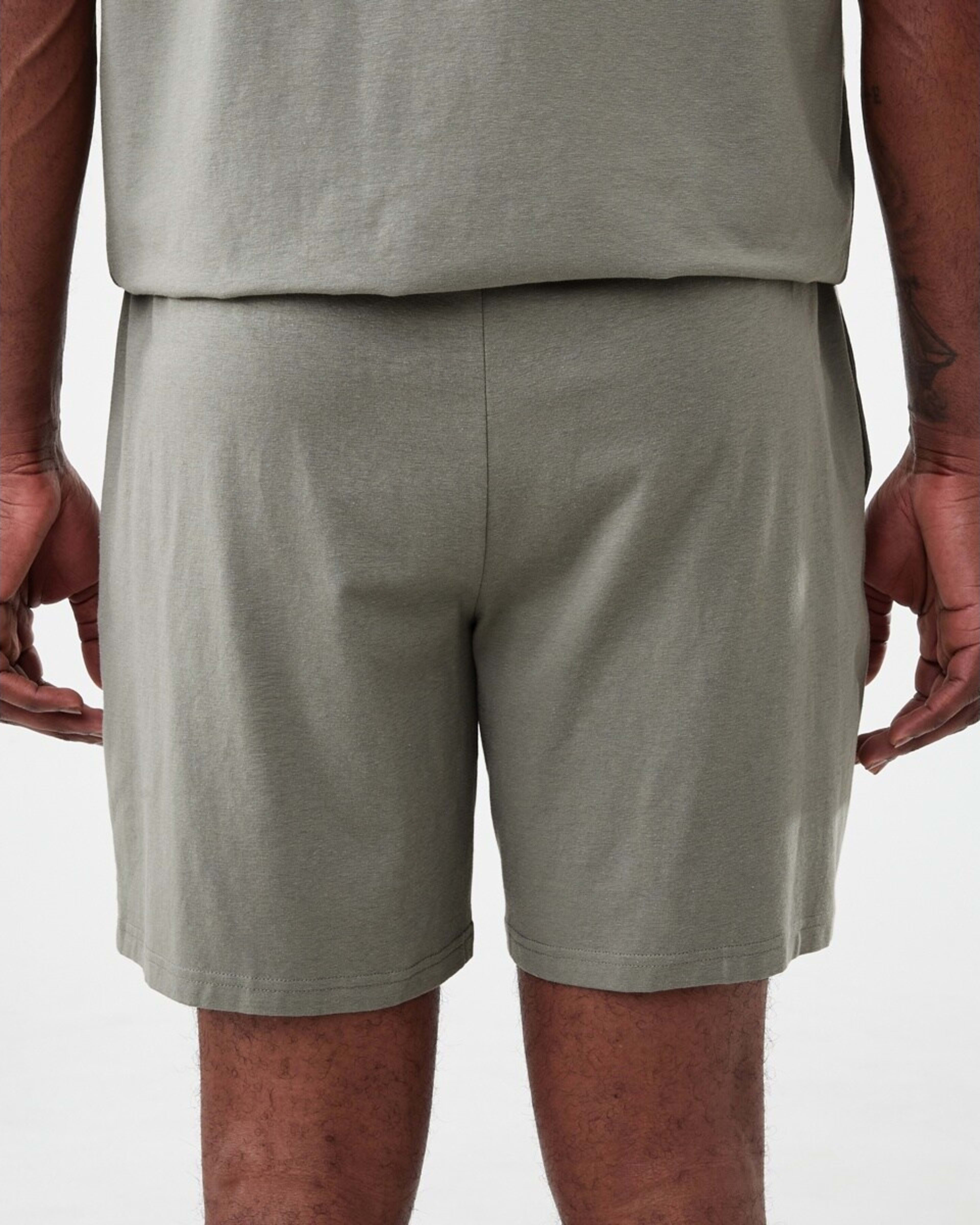 3 Cotton Elastane Sleep Shorts Grn Moss, 3 of 7