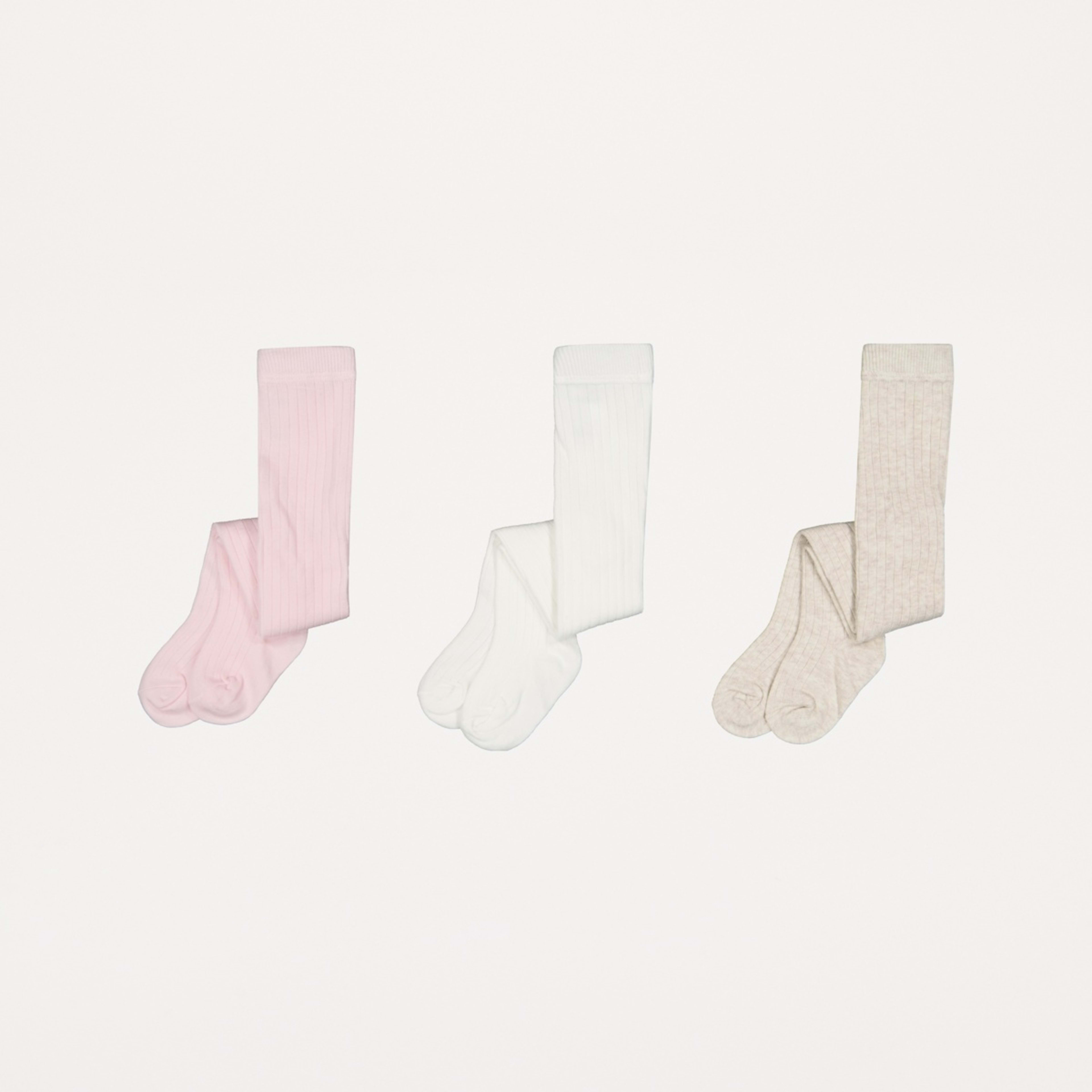 1 3 Pack Rib Tights Neapolitan, 1 of 3