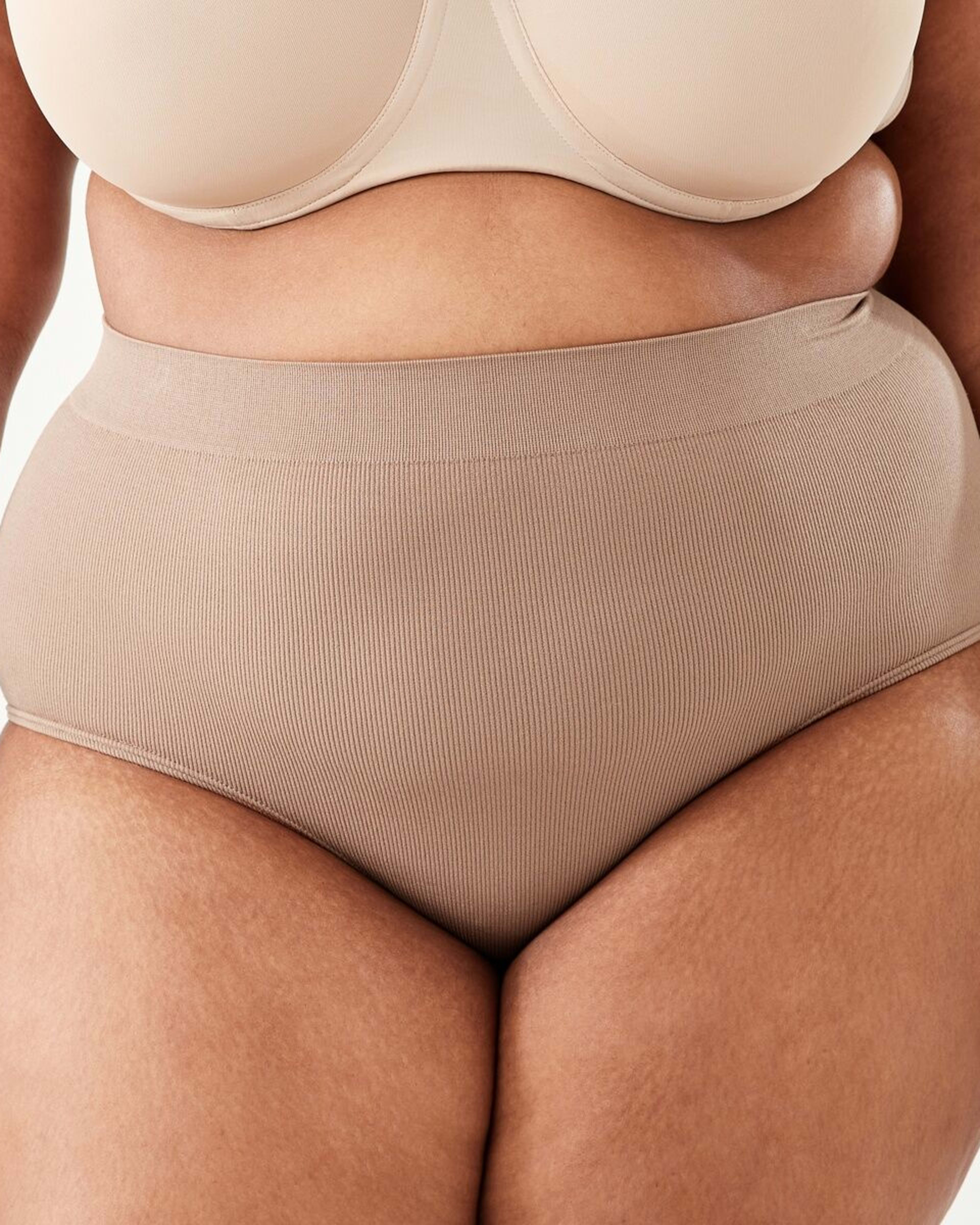 5 3 Pack Curve Rib Seamfree Full Briefs HALOGEN BLUE, BALLERINA, SOFT CLAY, 5 of 8