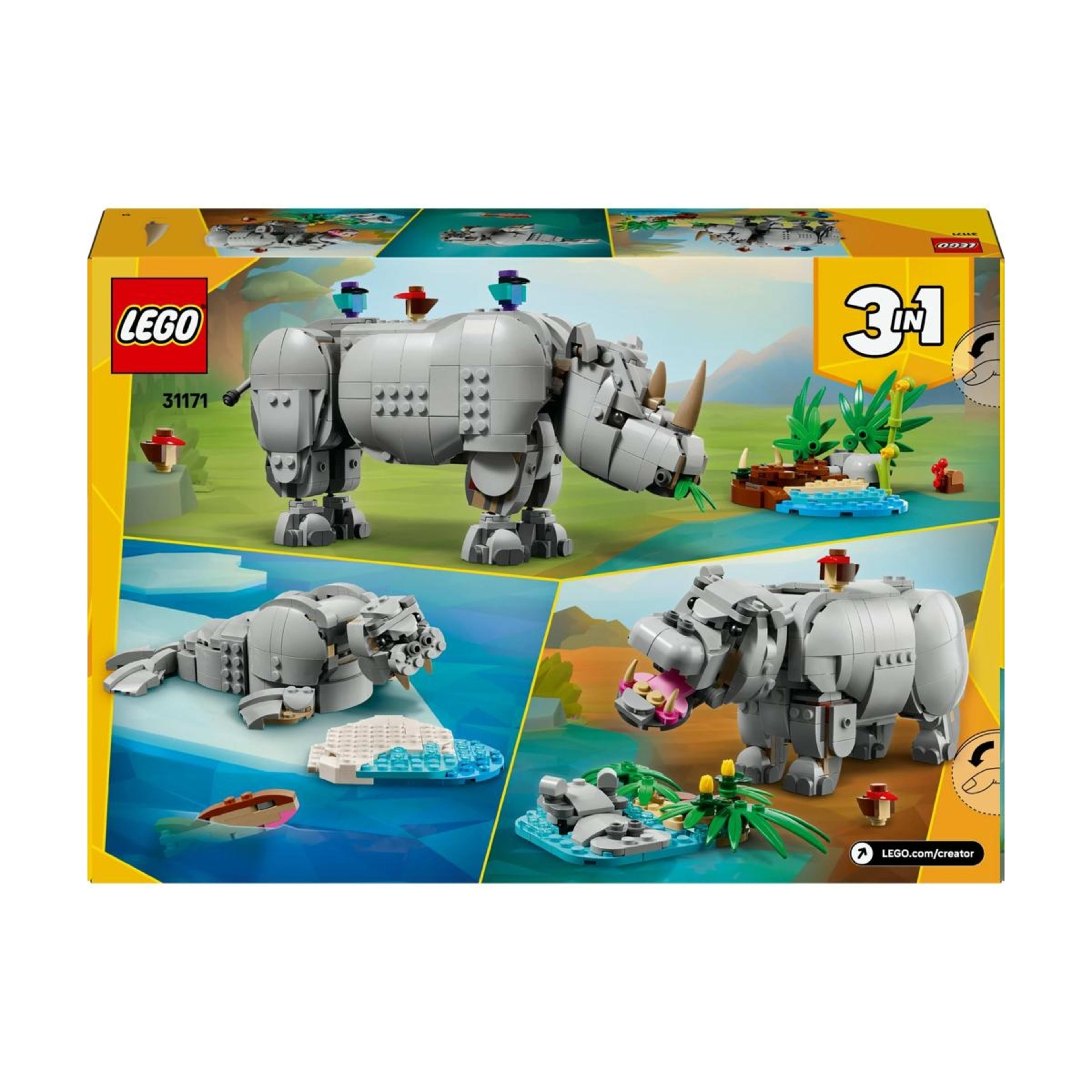 10 LEGO Creator Wild Animals: Majestic Rhino with Birds 31171, 10 of 10