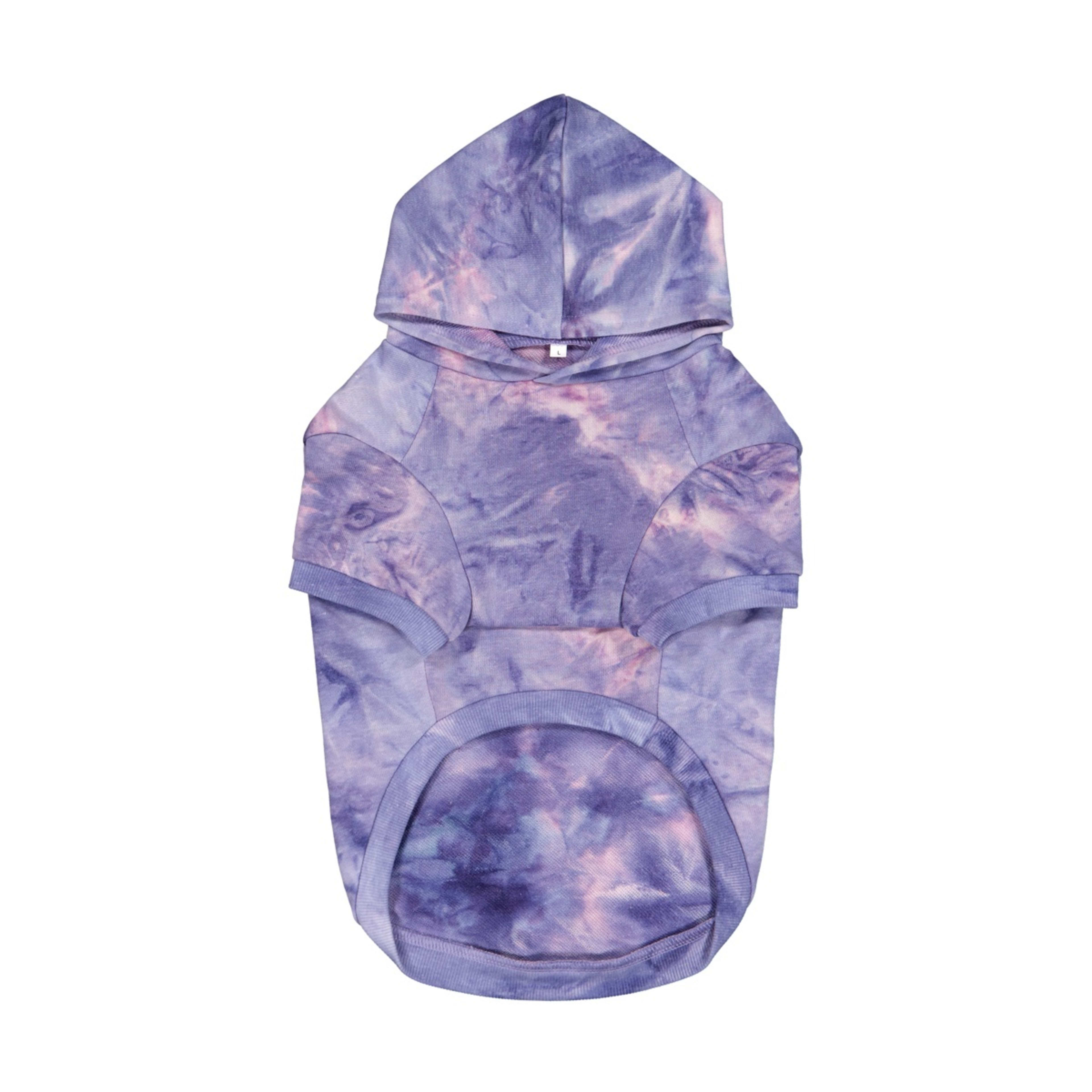 6 Pet Hoodie Tie-Dye - Large, Lilac, 6 of 10