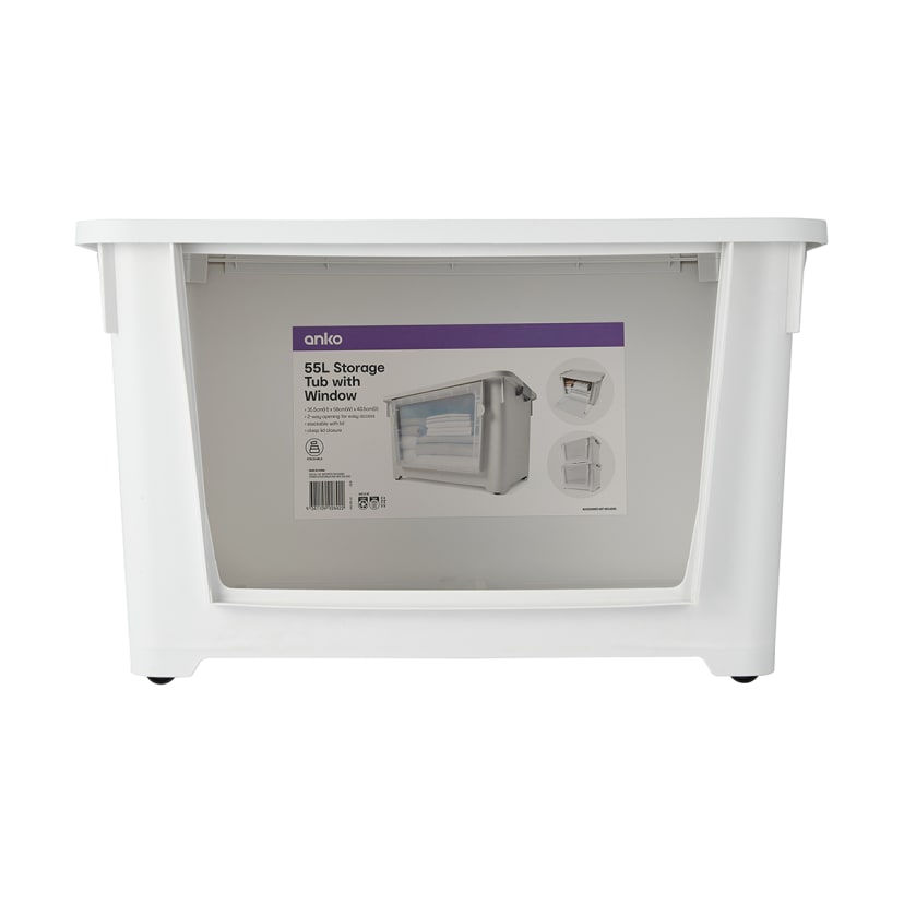 55L Storage Tub with Window Kmart