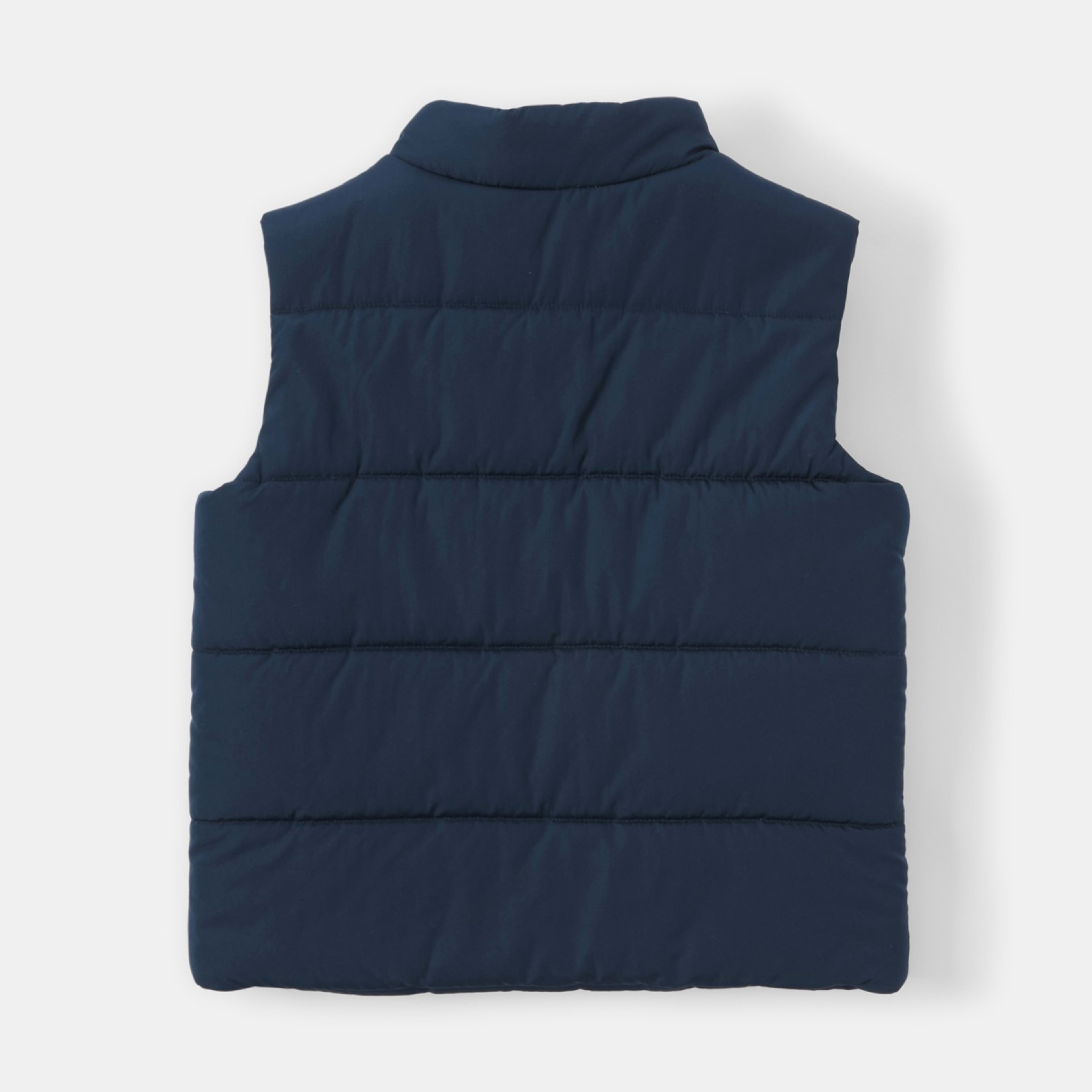 9 Basic Puffer Vest Dress Blue, 9 of 9