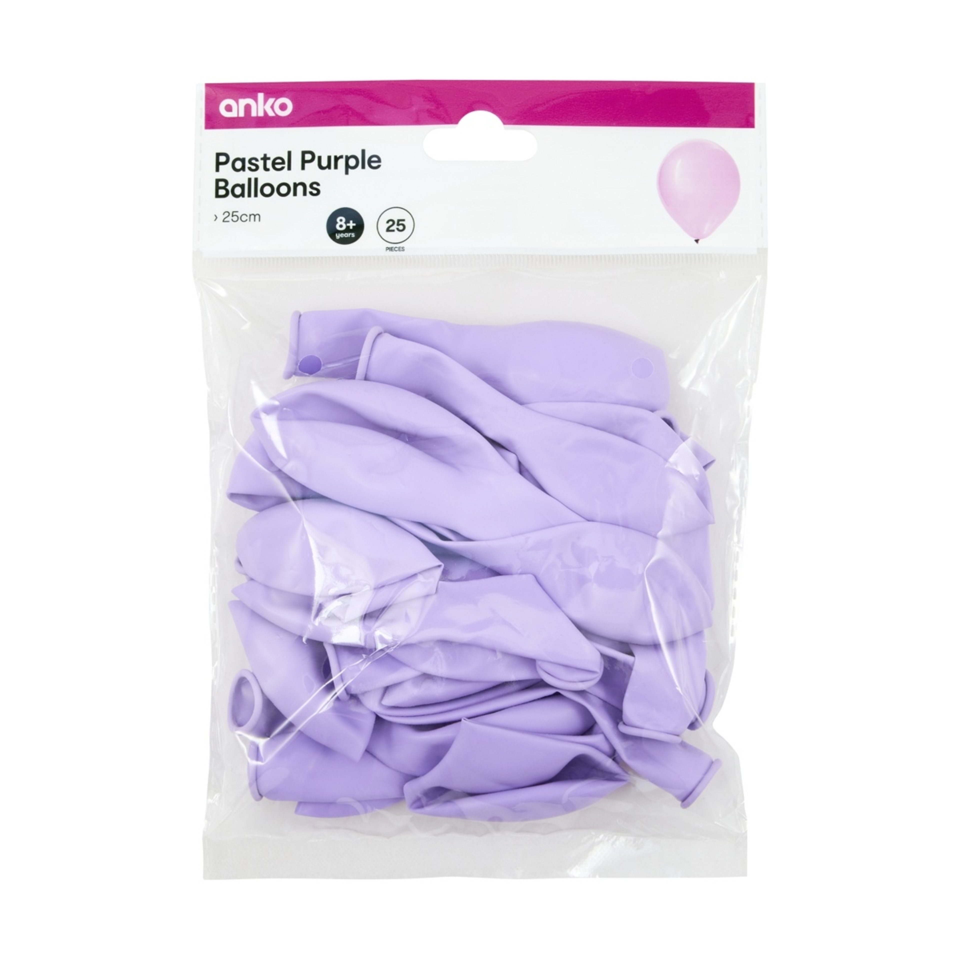 3 25 Piece Pastel Purple Balloons, 3 of 3