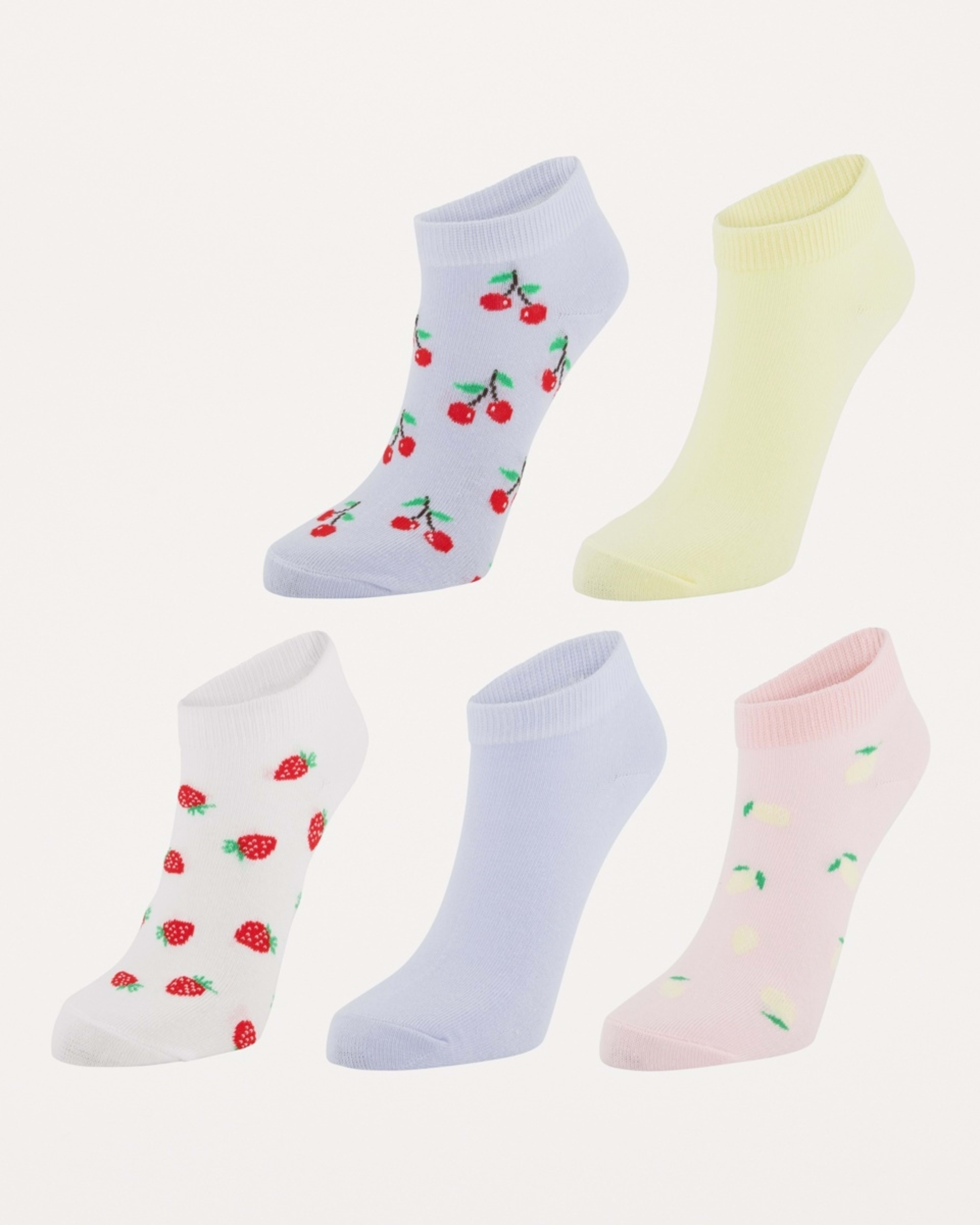 1 5 Pack Fashion Low Cut Socks Fruits