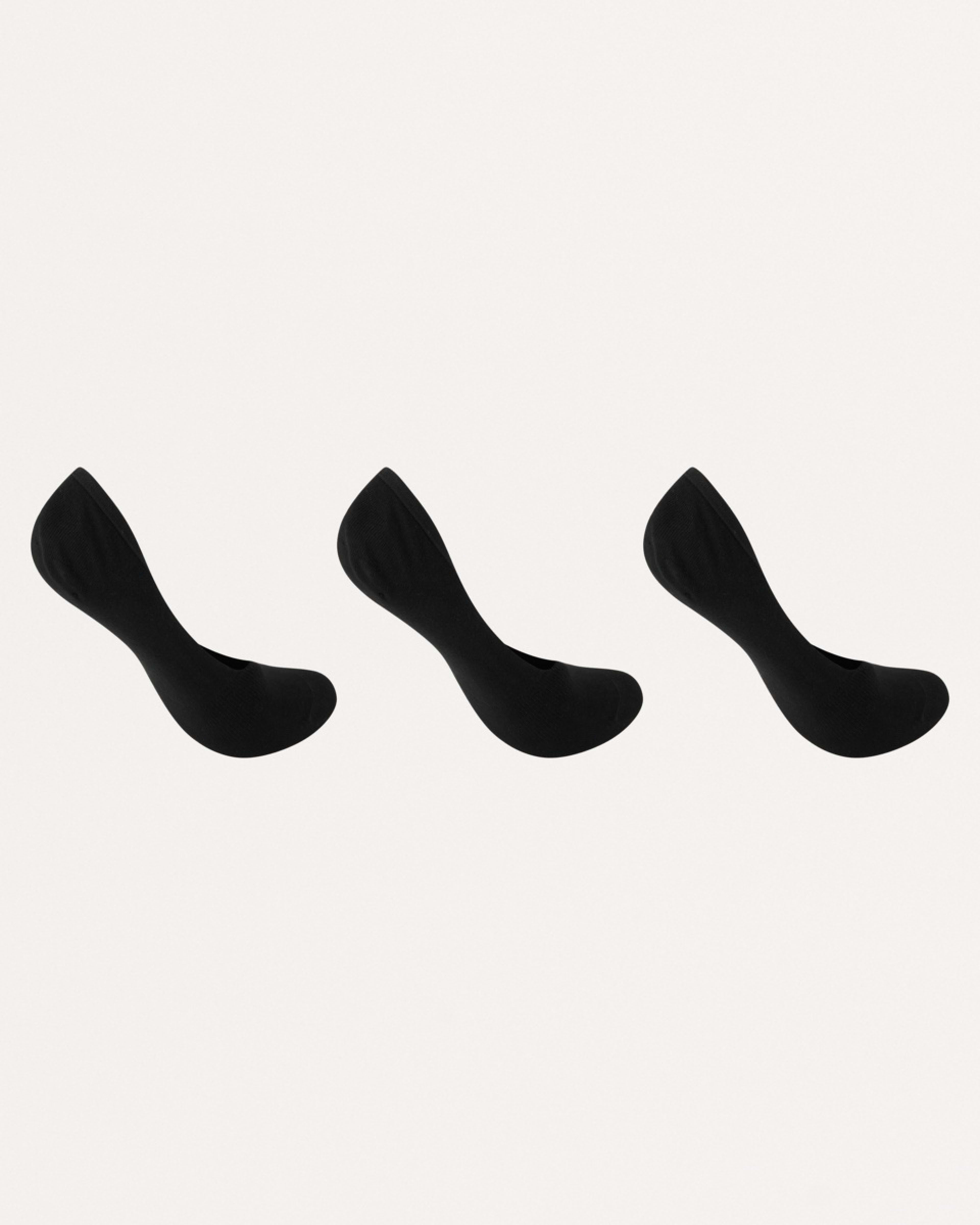 2 3 Pack Bamboo Footlets BLACK, 2 of 3