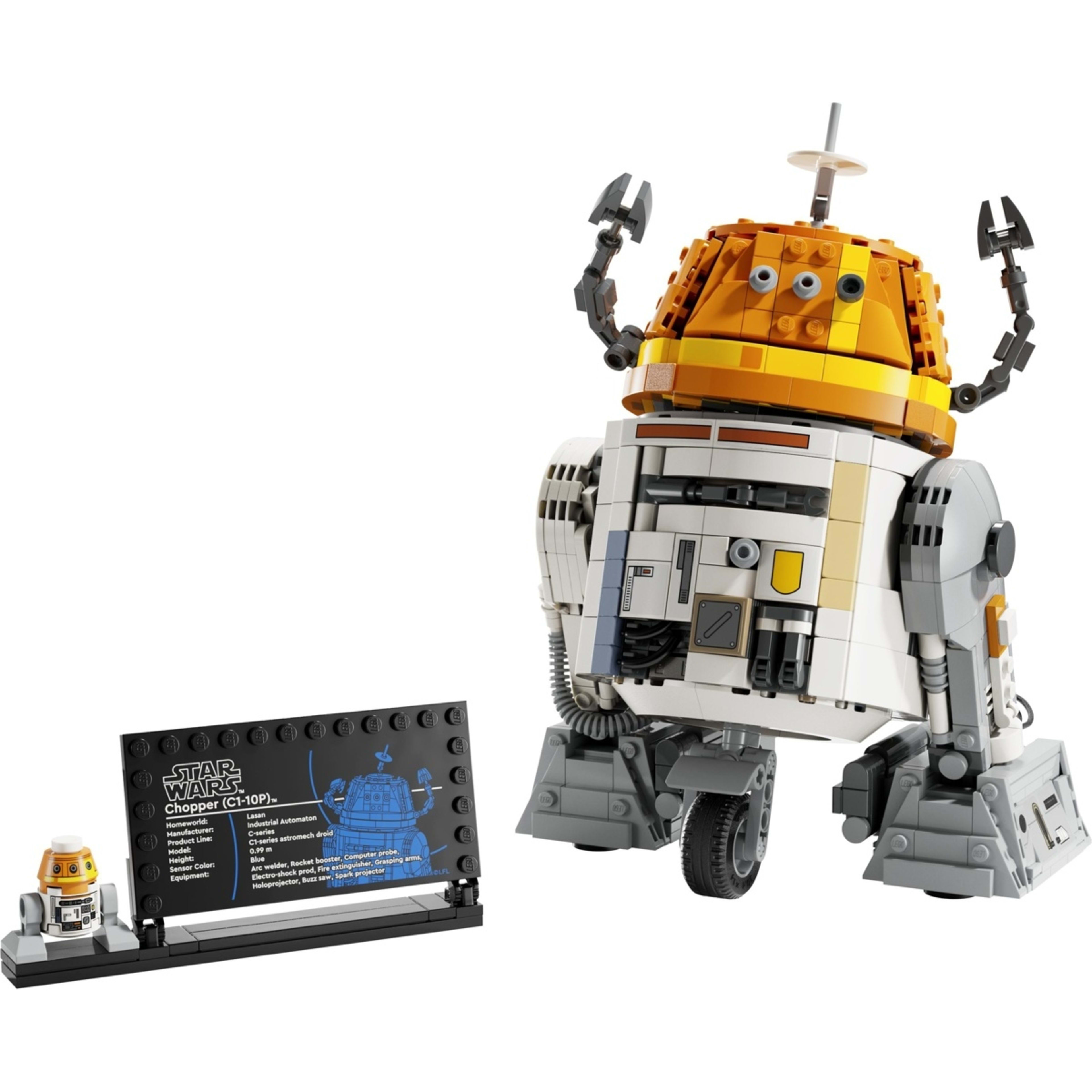 3 LEGO Star Wars Chopper (C1-10P) Astromech Droid 75416, 3 of 9
