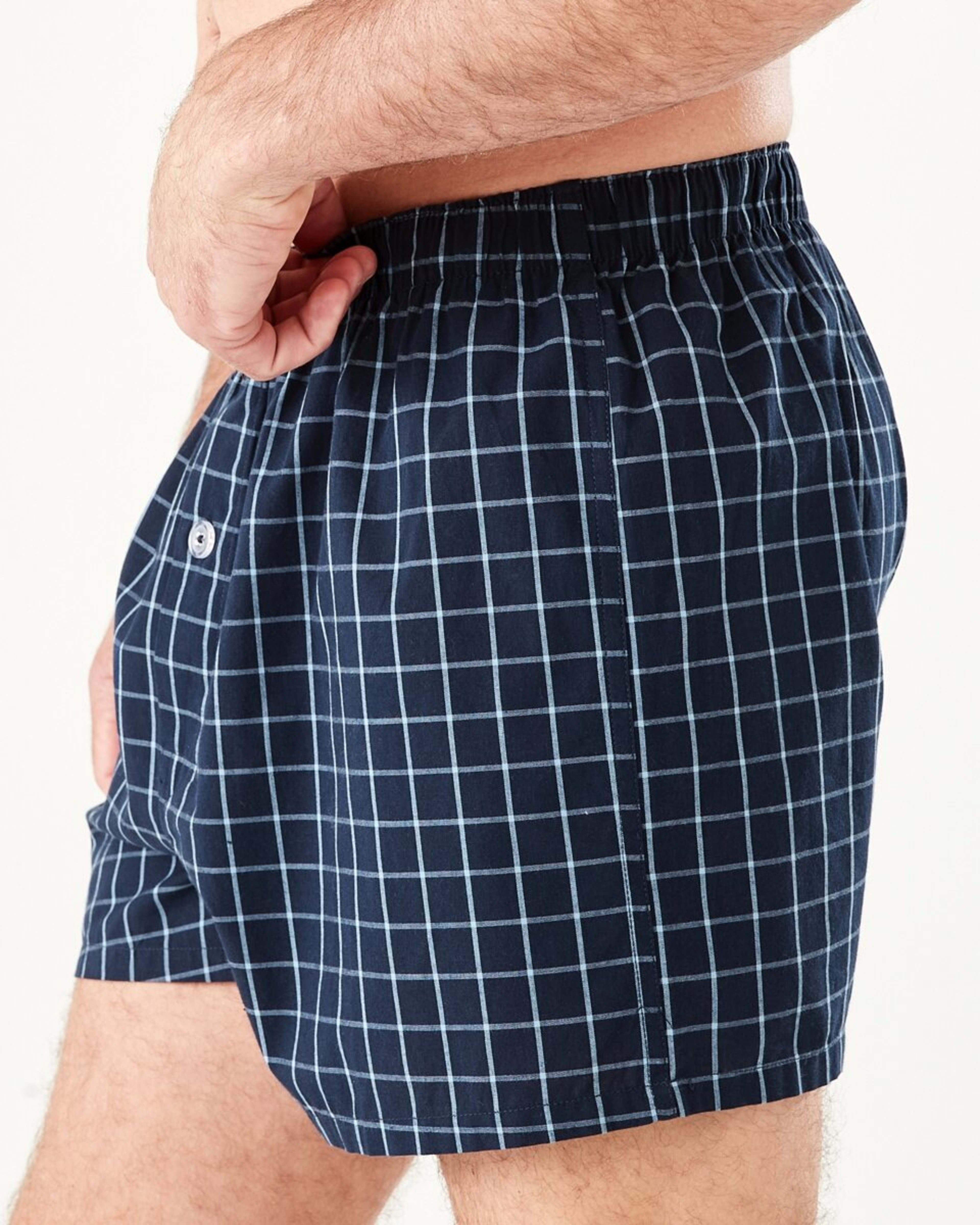 5 3 Pack Alpha Classic Woven Boxers Banking Stripe Black Iris, 5 of 8