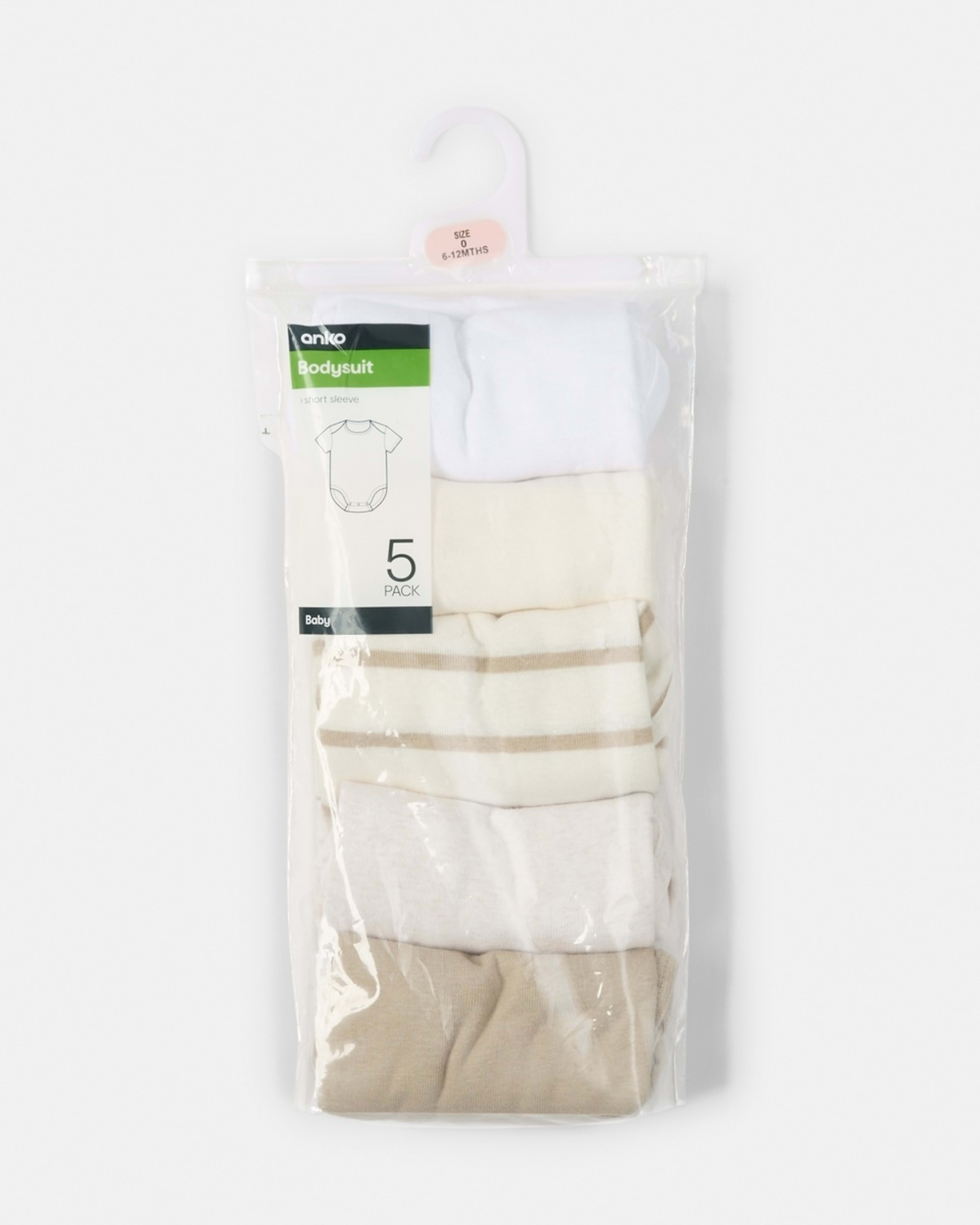 8 5 Pack Short Sleeve Bodysuits NEUTRAL 5PK, 8 of 8