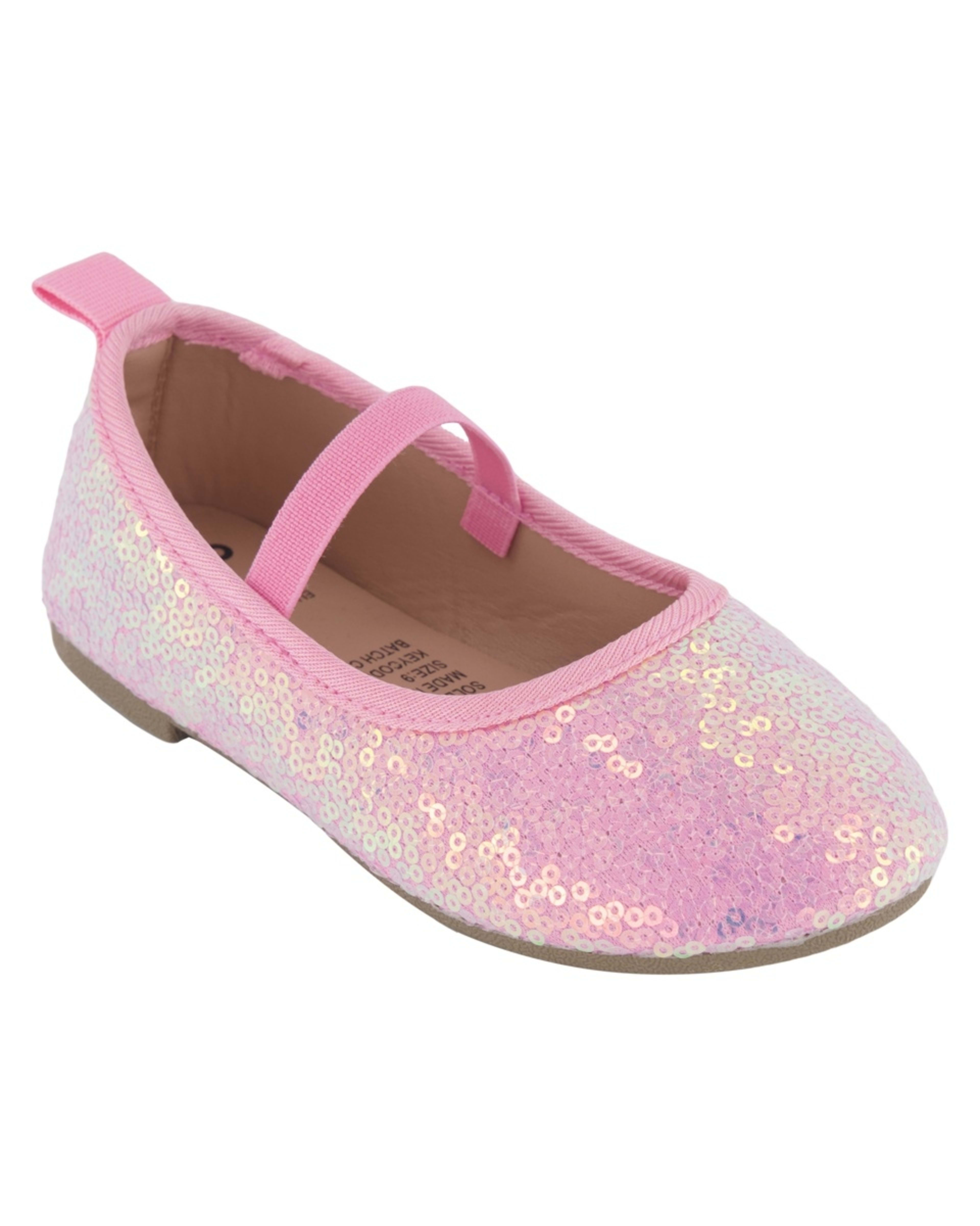 1 Junior Sequin Flats PINK SEQUIN
