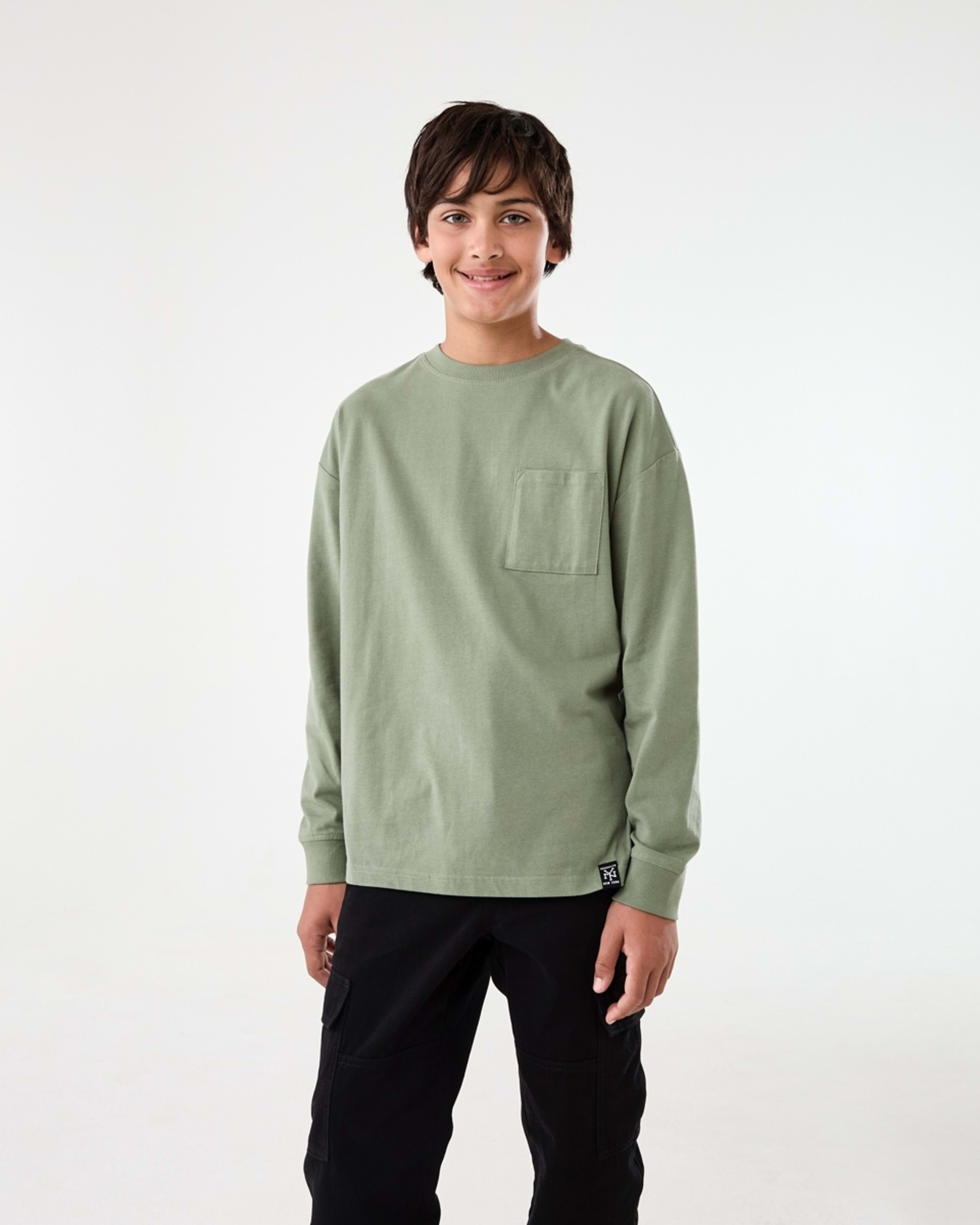 1 Heavyweight Oversized Long Sleeve T-shirt Sea Spray