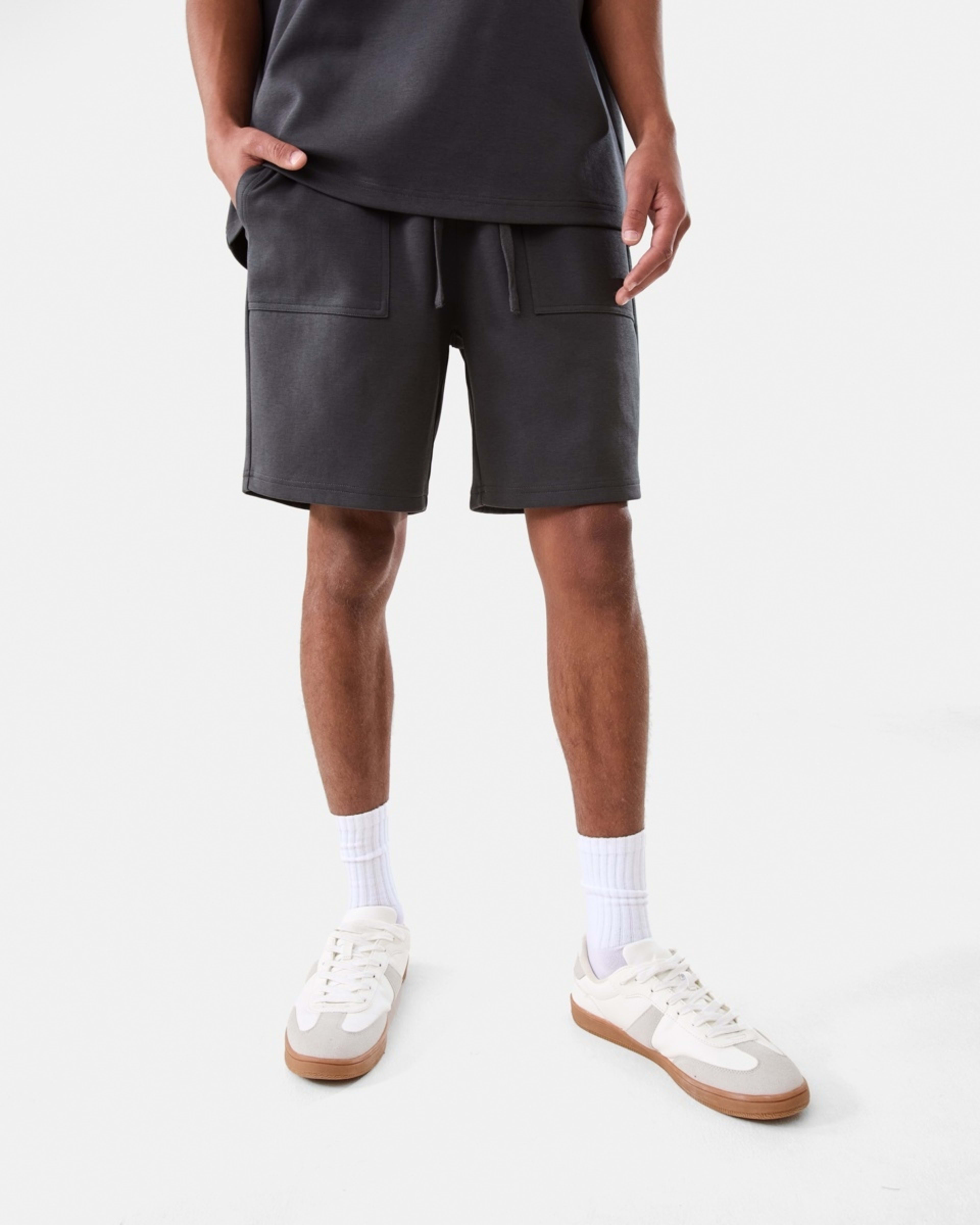 7 Elastic Waist Interlock Knit Shorts VOLCANIC ROCK, 7 of 7