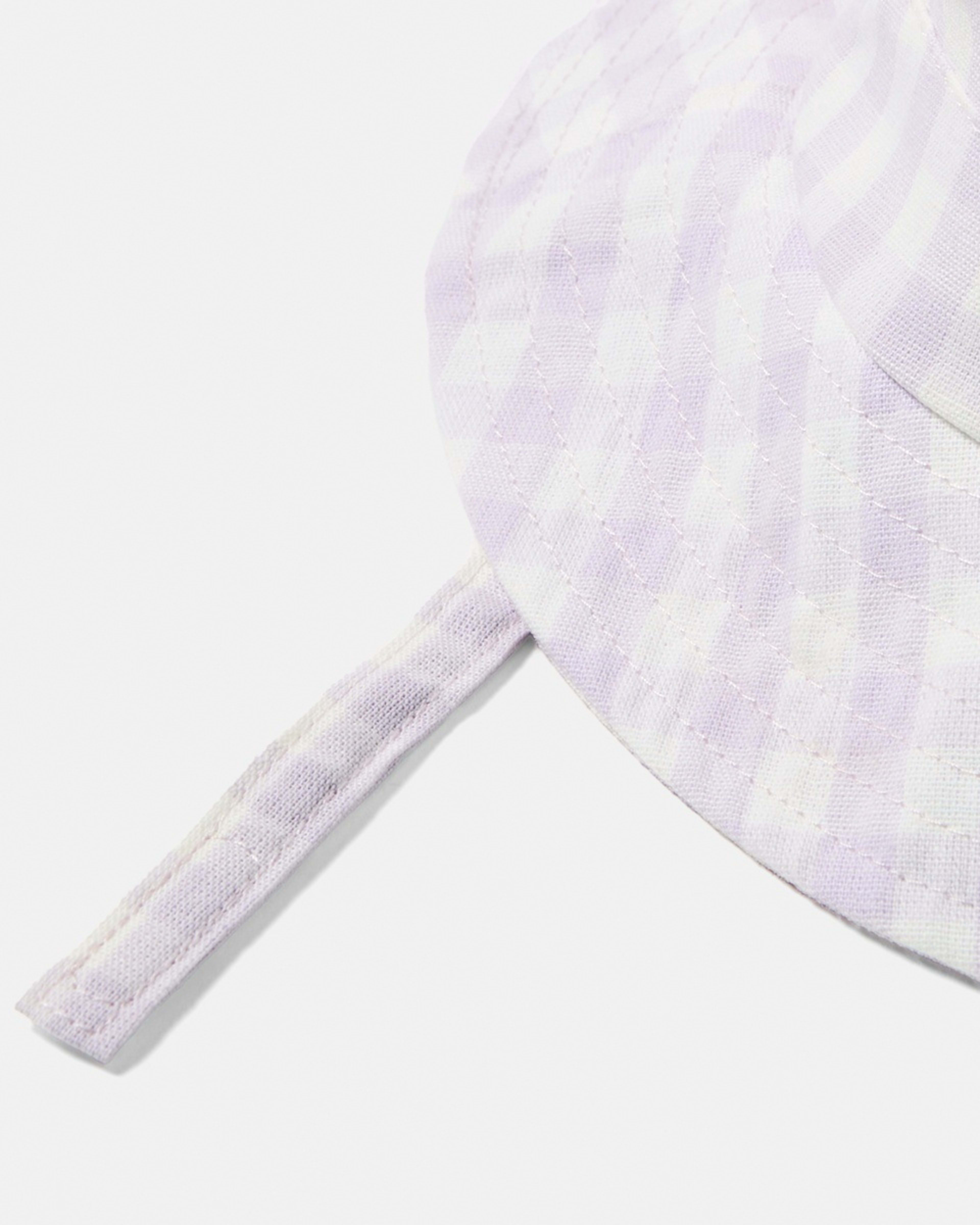 2 Wide Brim Summer Hat LAVENDER GINGHAM, 2 of 2