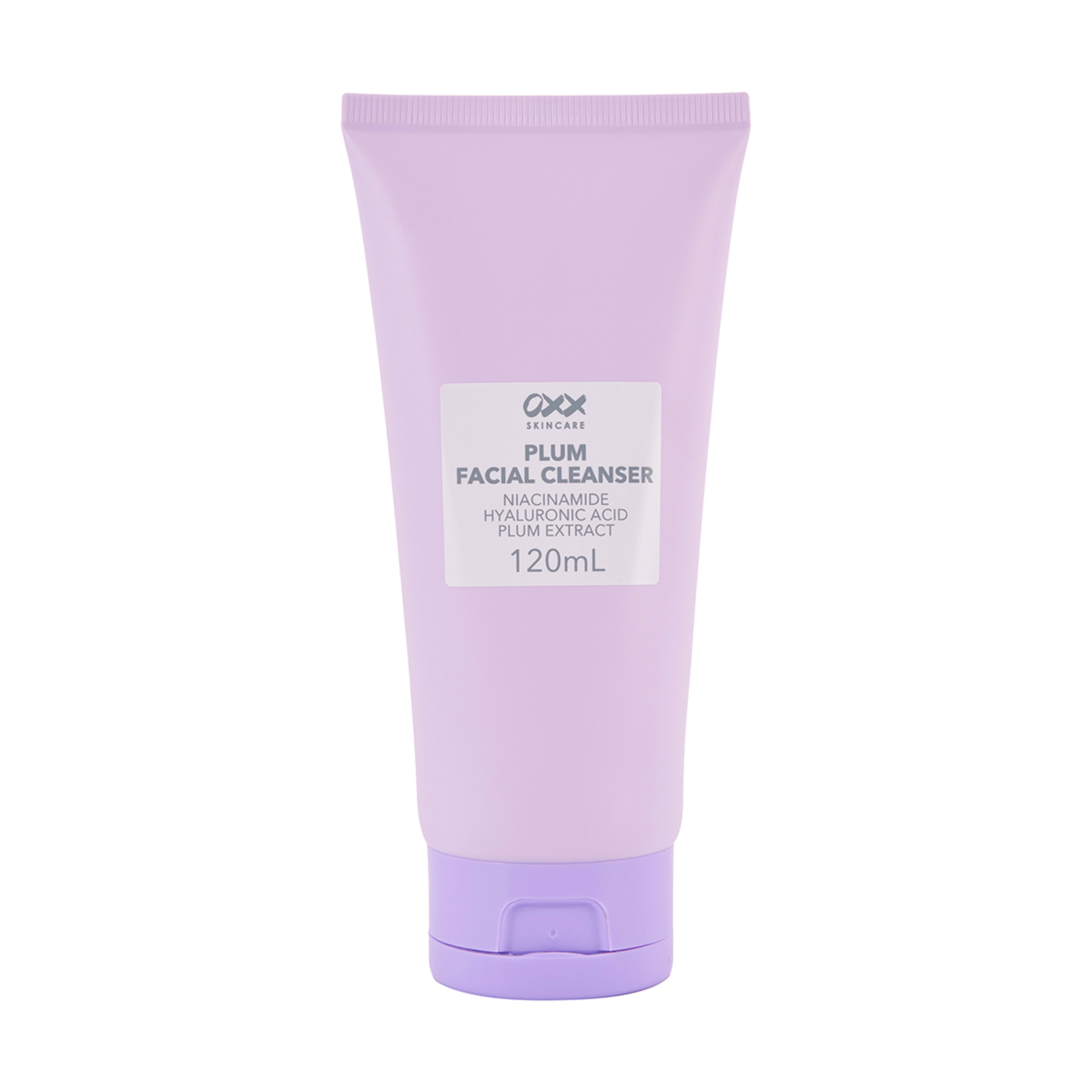 1 OXX Skincare Plum Facial Cleanser 120ml - Niacinamide, Hyaluronic Acid and Plum Extract