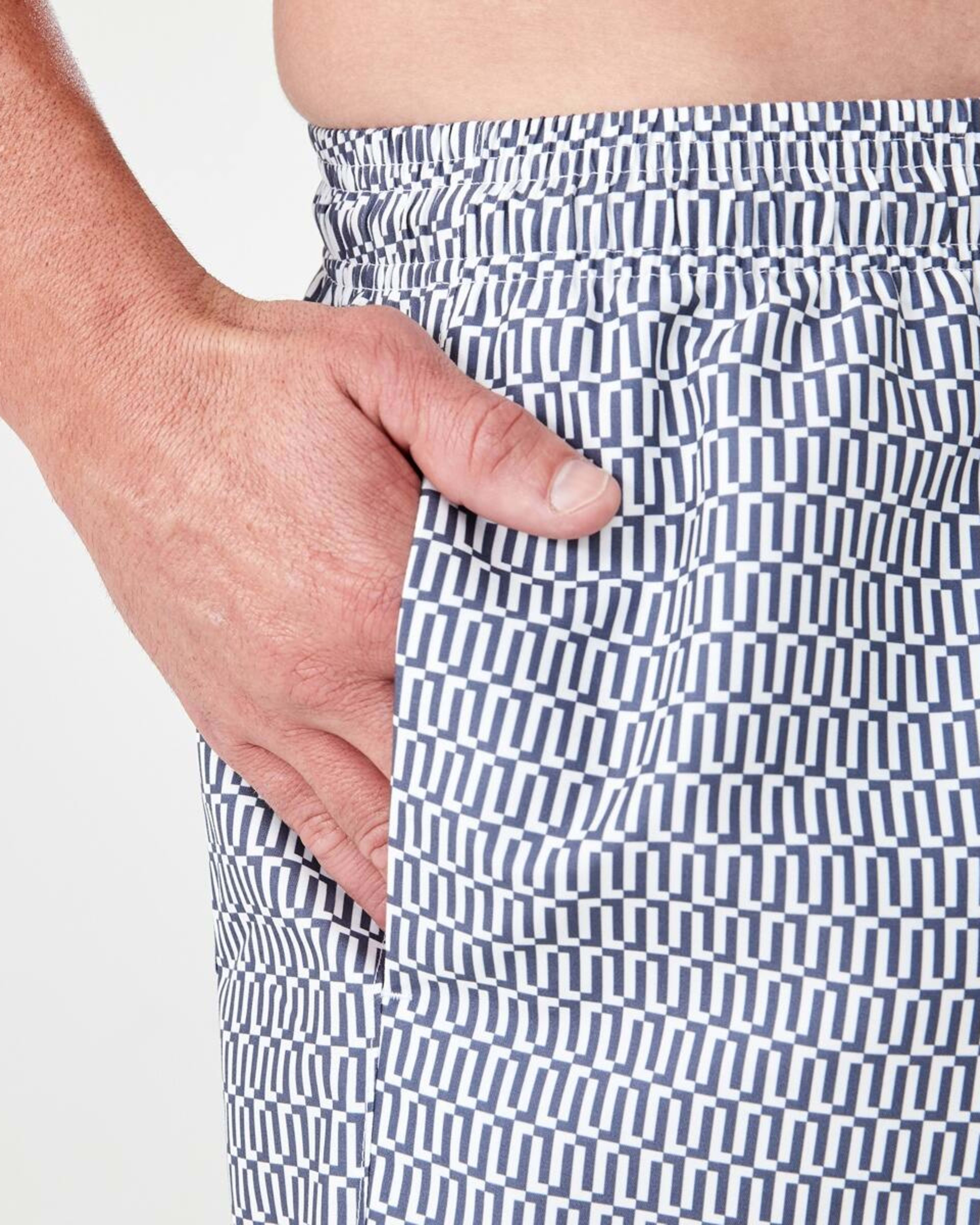 5 Regular Print Boardshorts LISBON GEO BLUE OMBRE, 5 of 6