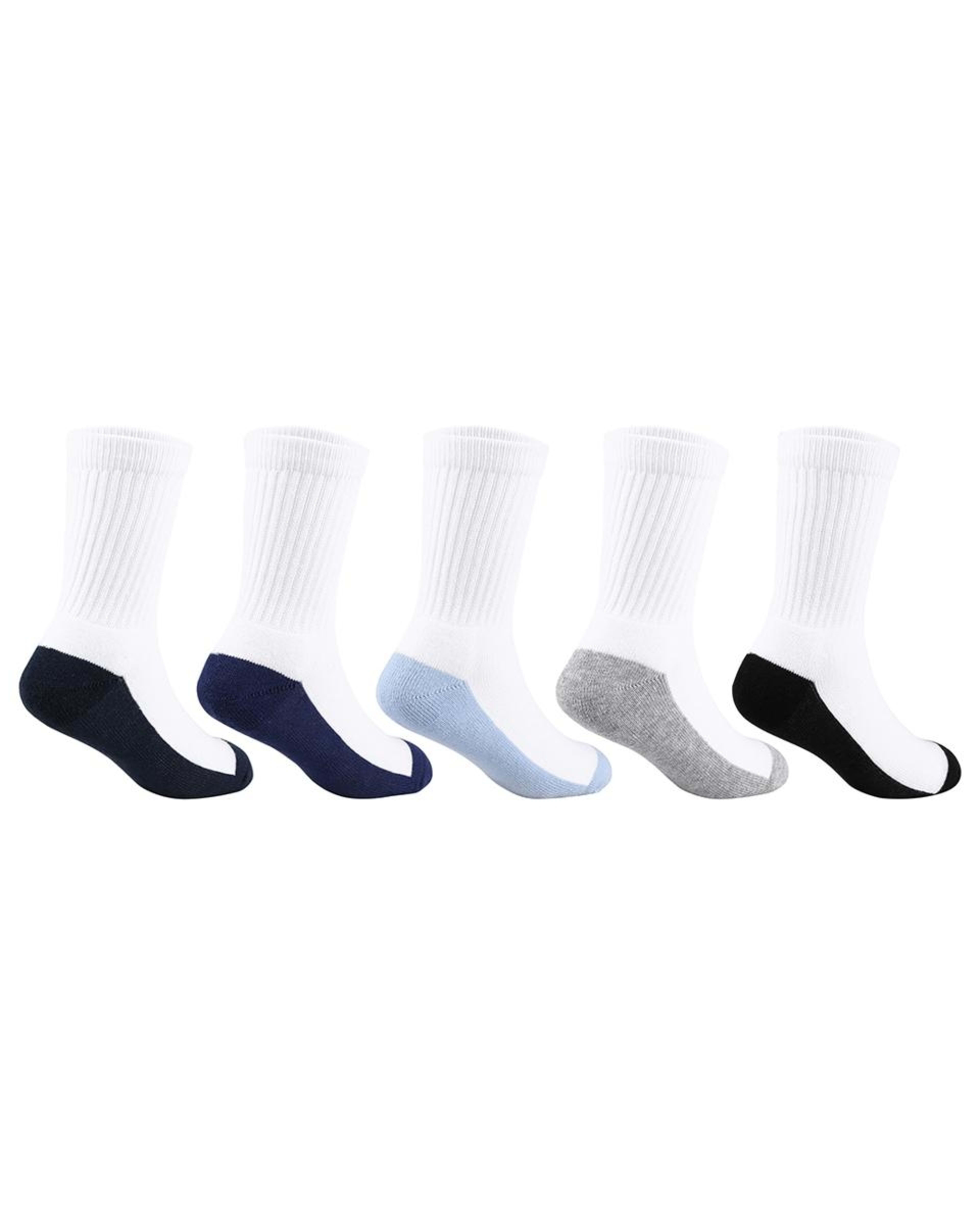 2 5 Pack Active Kids Crew Socks Blue, 2 of 2
