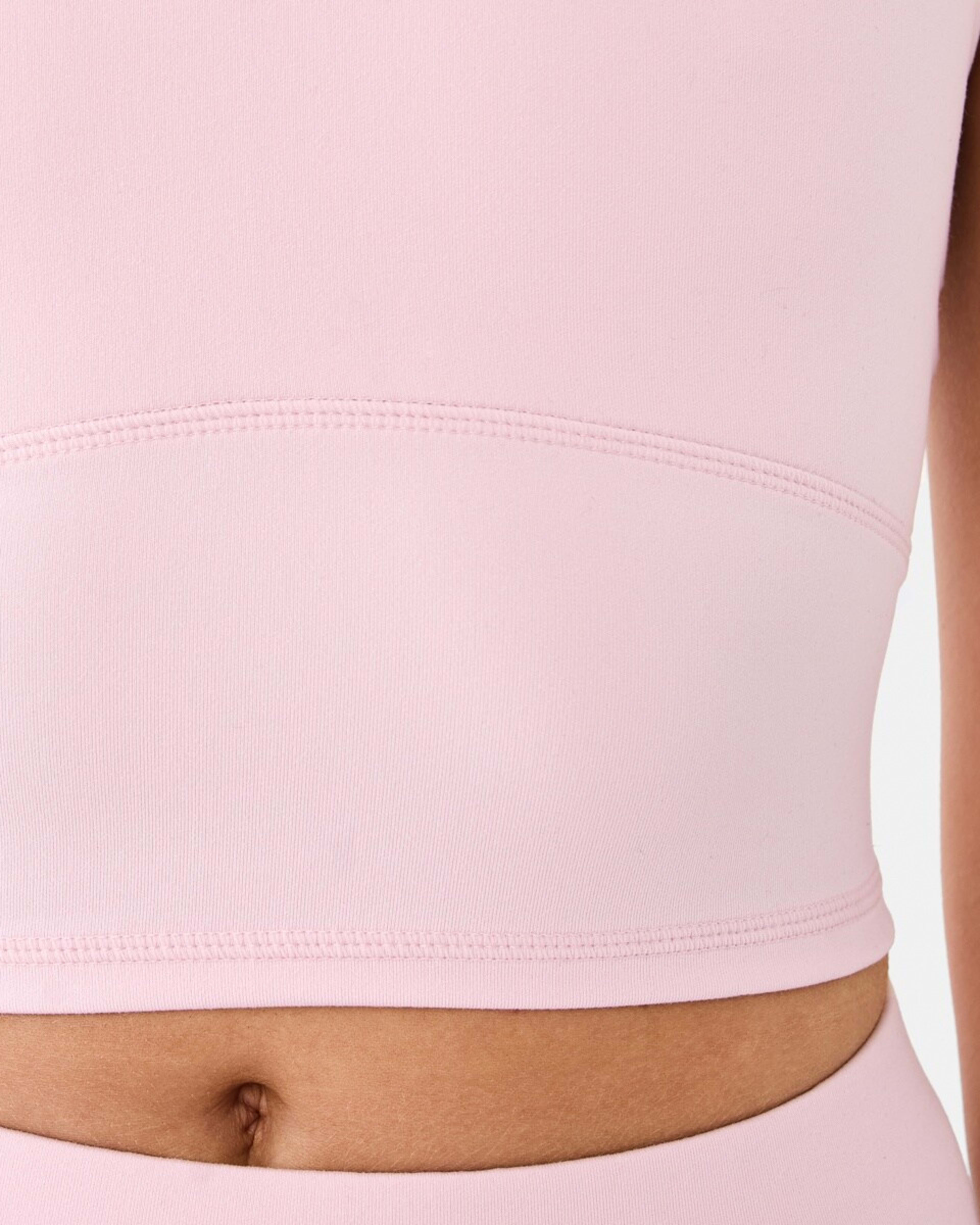 6 Active Womens Ultrasoft Longline Crop Top AURA PINK, 6 of 7