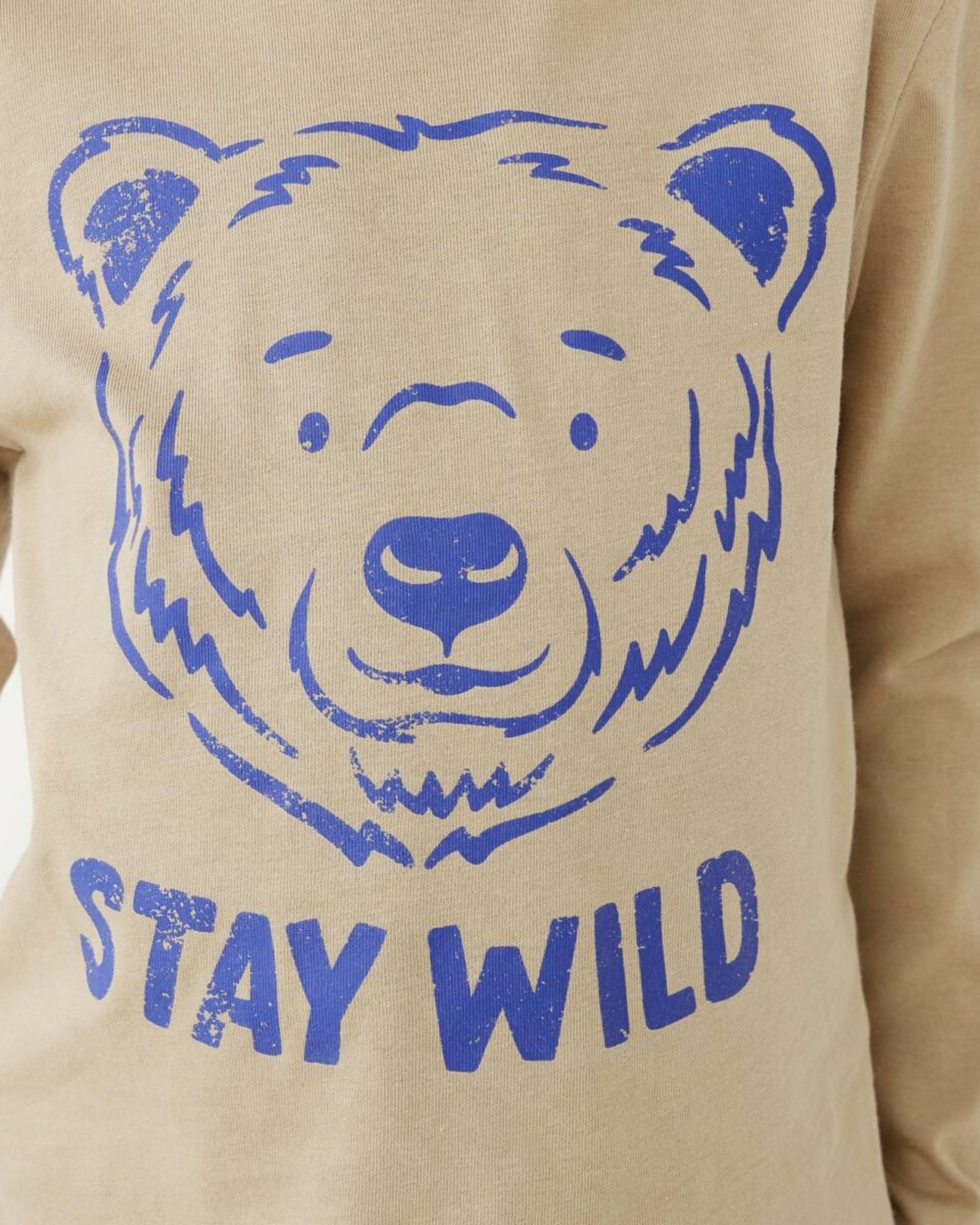 4 Long Sleeve Print T-shirt Beige Bear, 4 of 8