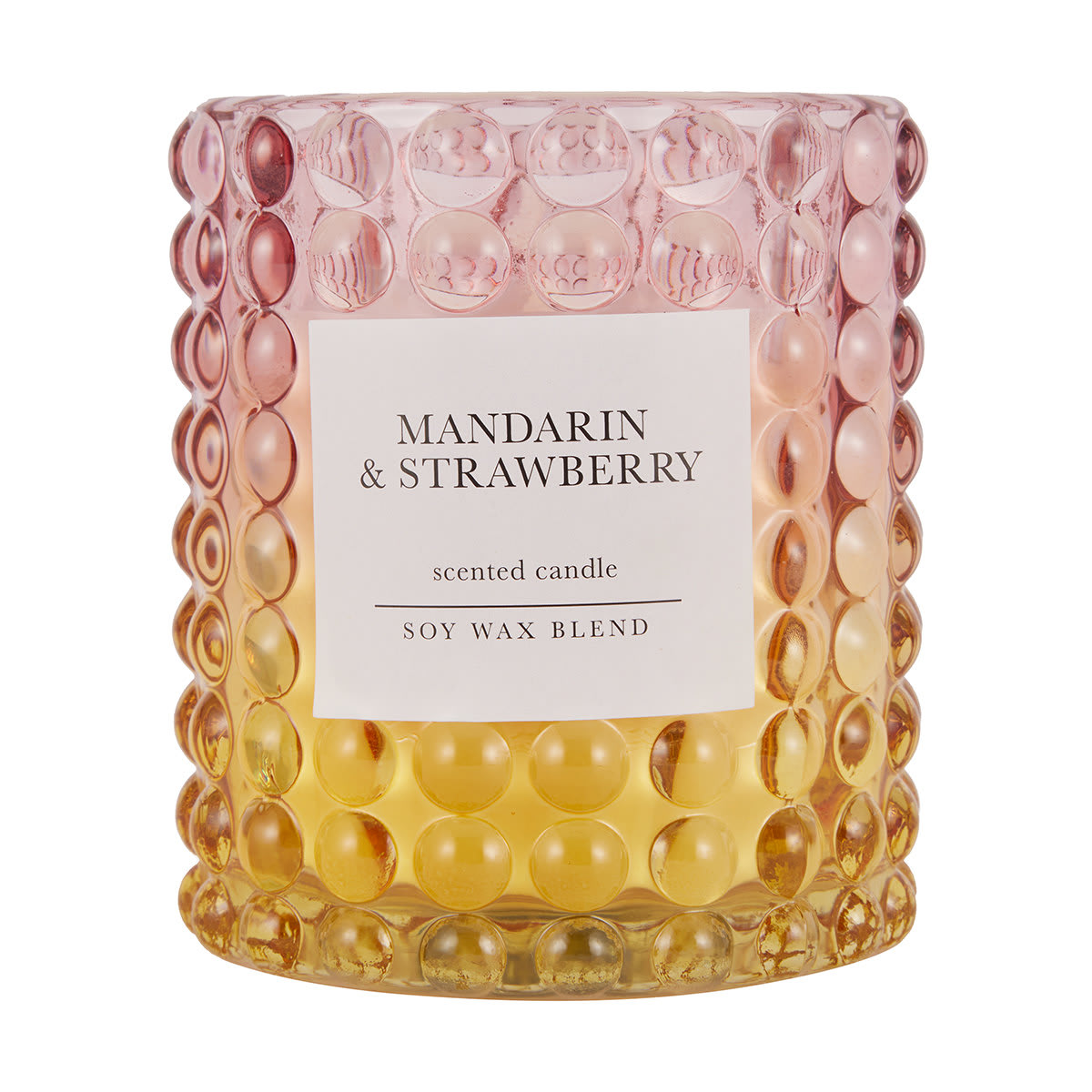 Mandarin and Strawberry Prosecco Fizz Ombre Soy Wax Blend Scented