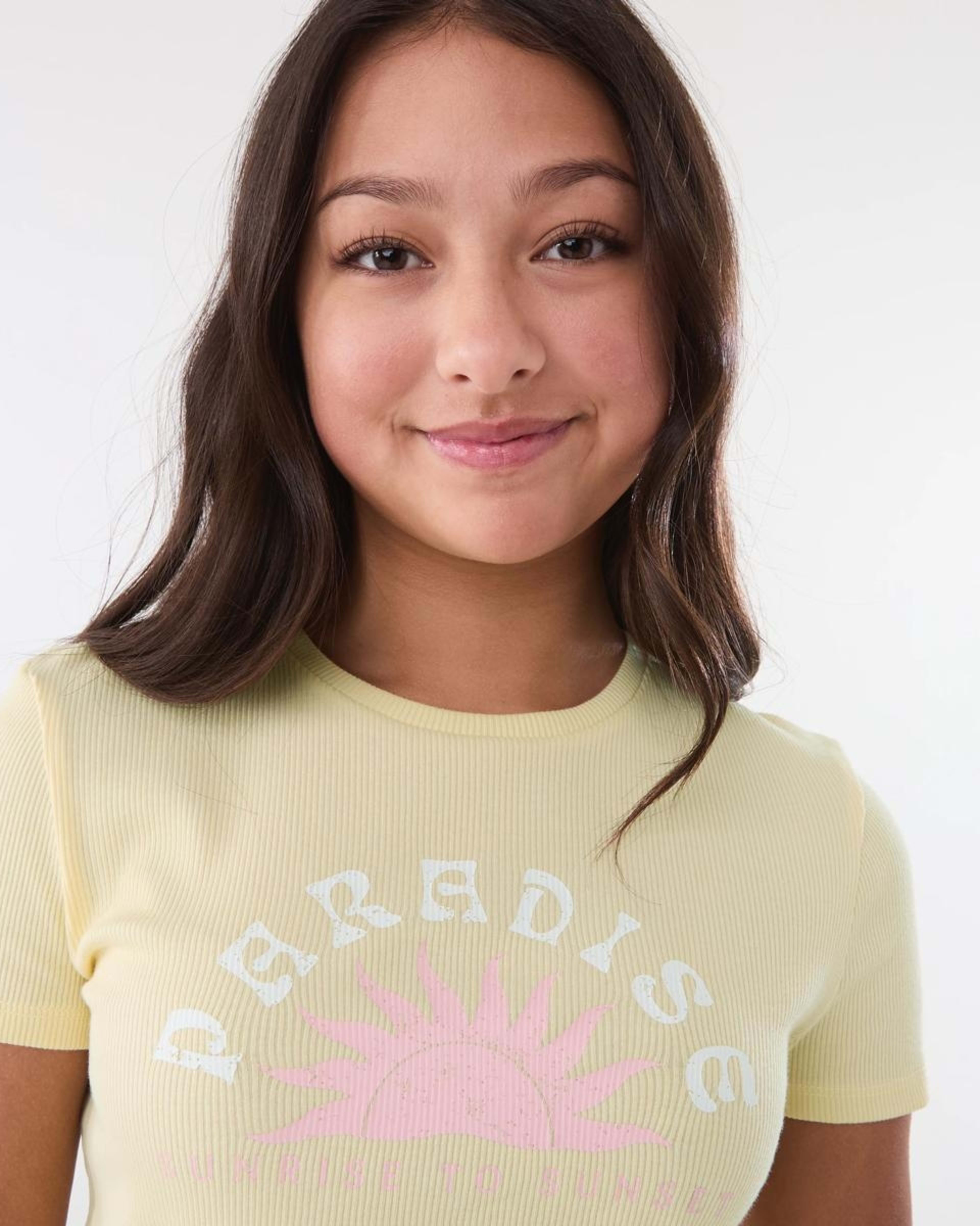 3 Short Sleeve Rib Top PARADISE SUN BUTTER CREAM, 3 of 6