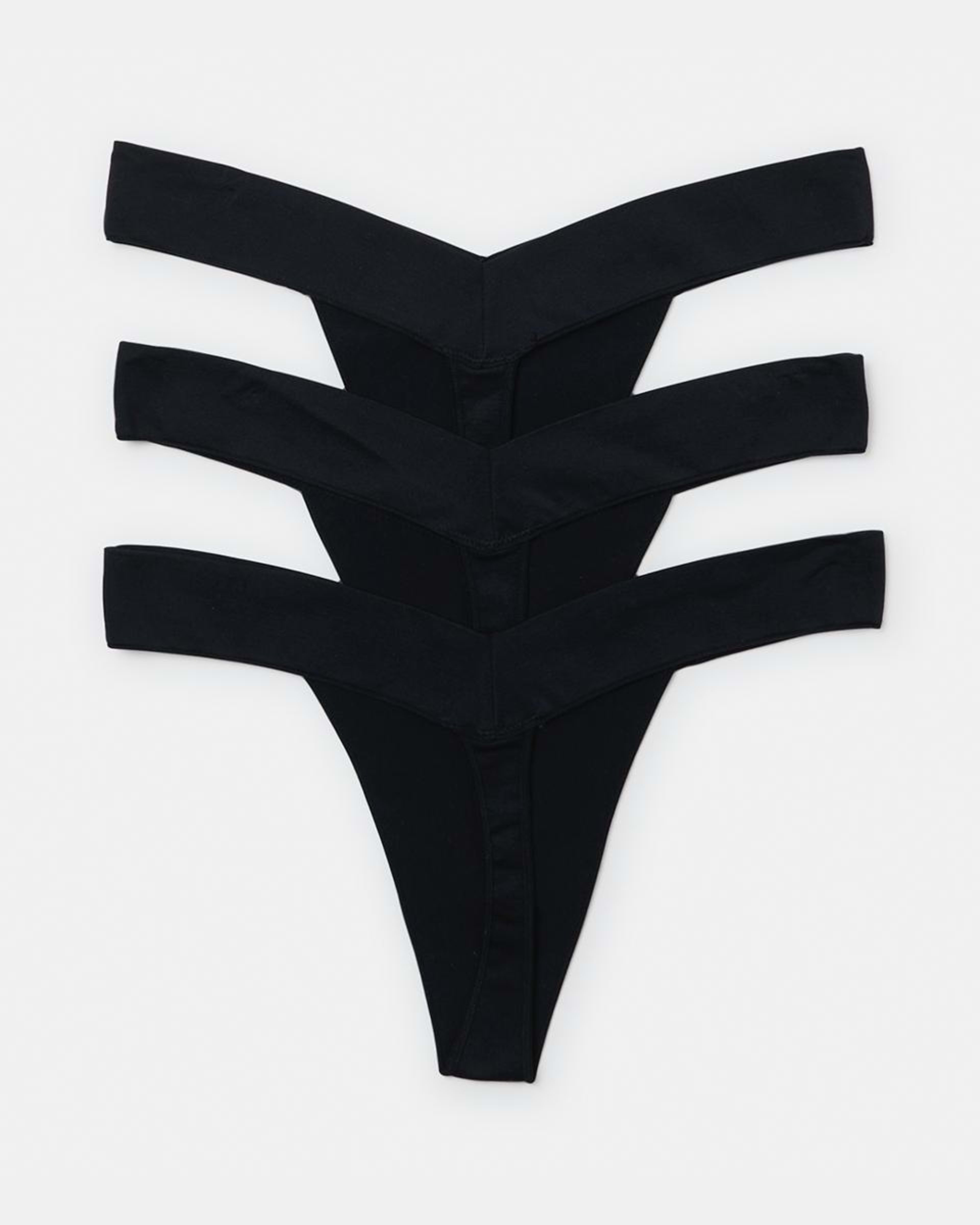2 3 Pack V-Front Seamfree G-string Briefs Black, 2 of 7
