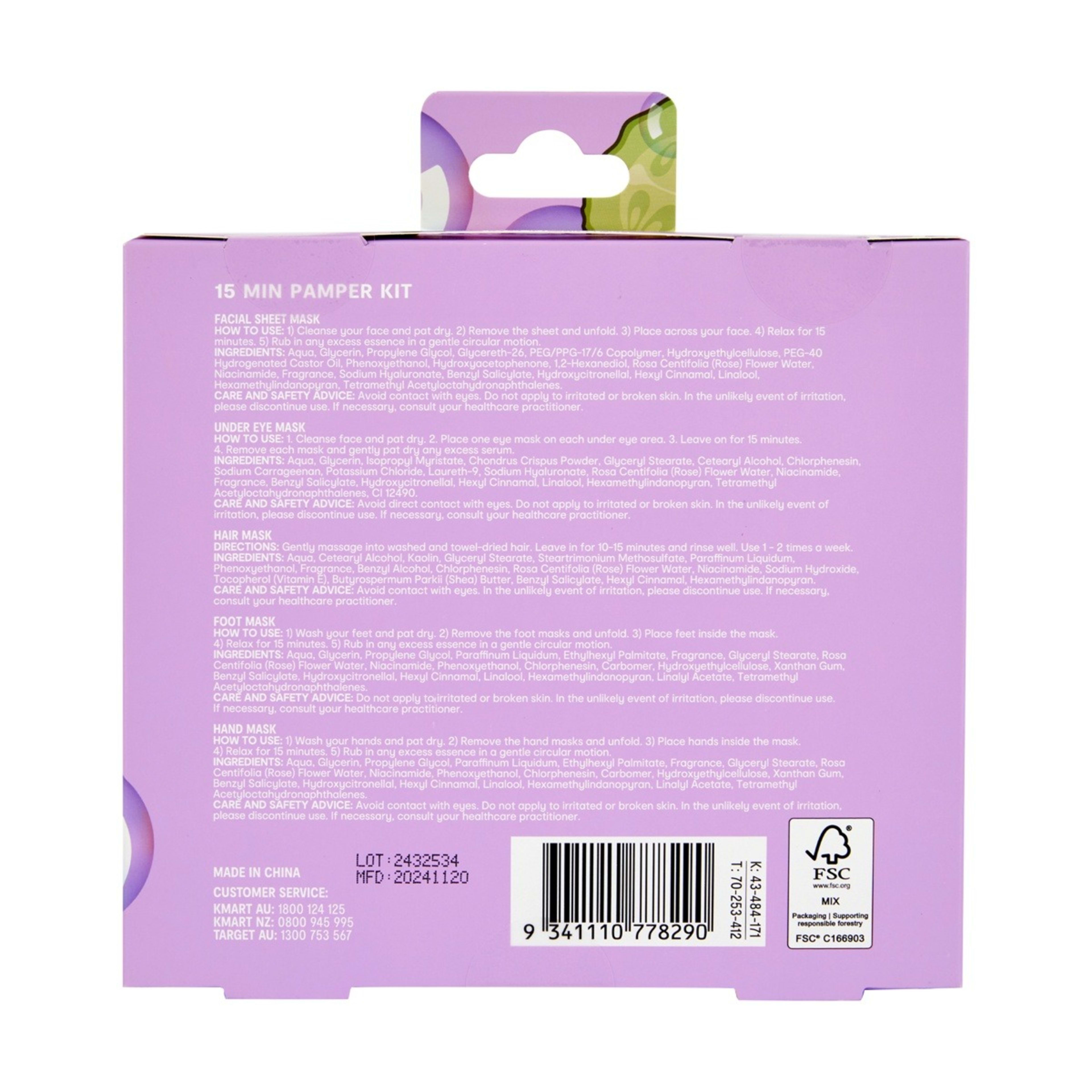 4 OXX Skincare 15 Minute Pamper Kit - Rose Extract and Niacinamide, 4 of 5