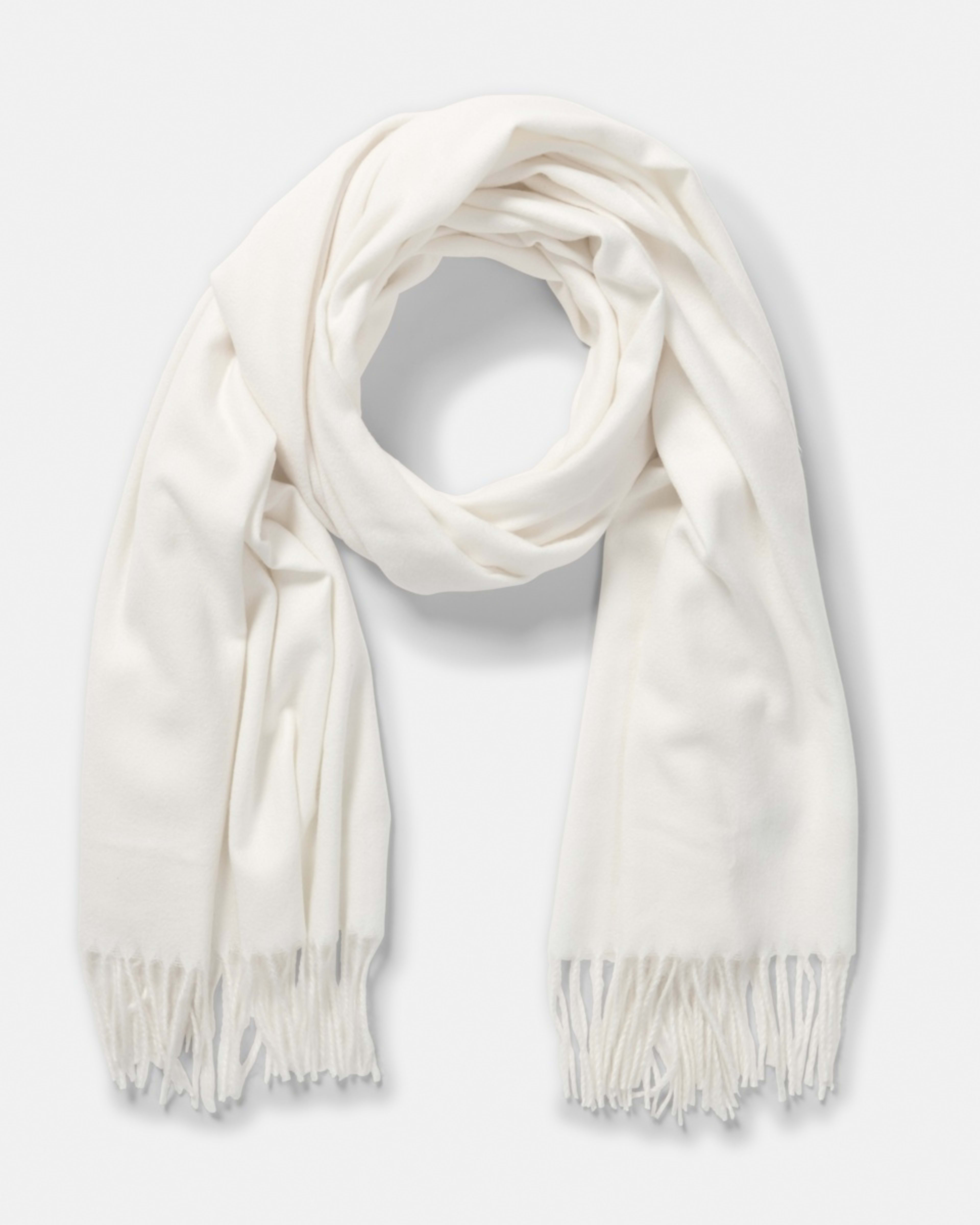 1 Brushed Wrap Scarf Ecru, 1 of 3