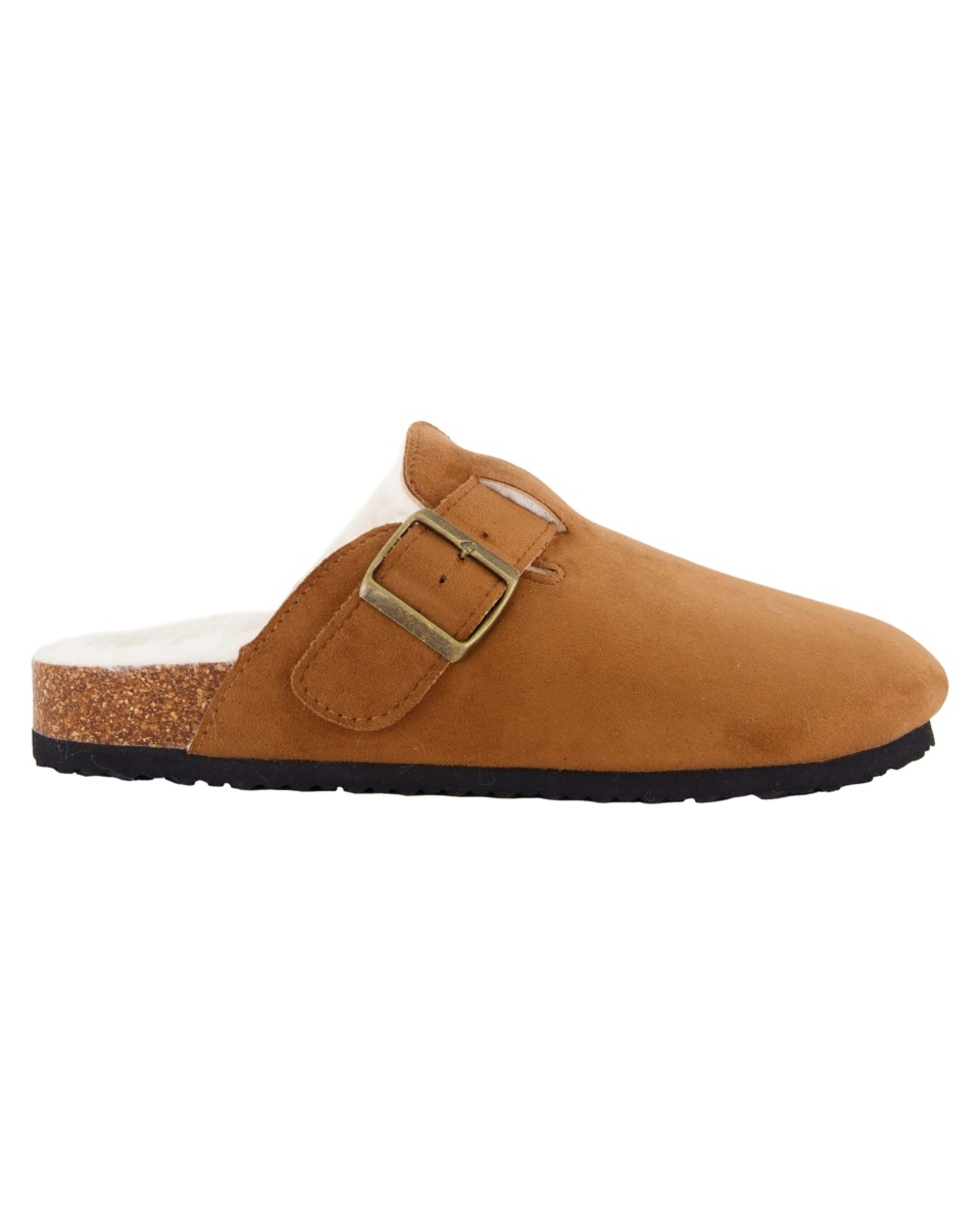 1 Furlined Footbed Clog Slides Chestnut, 1 of 3