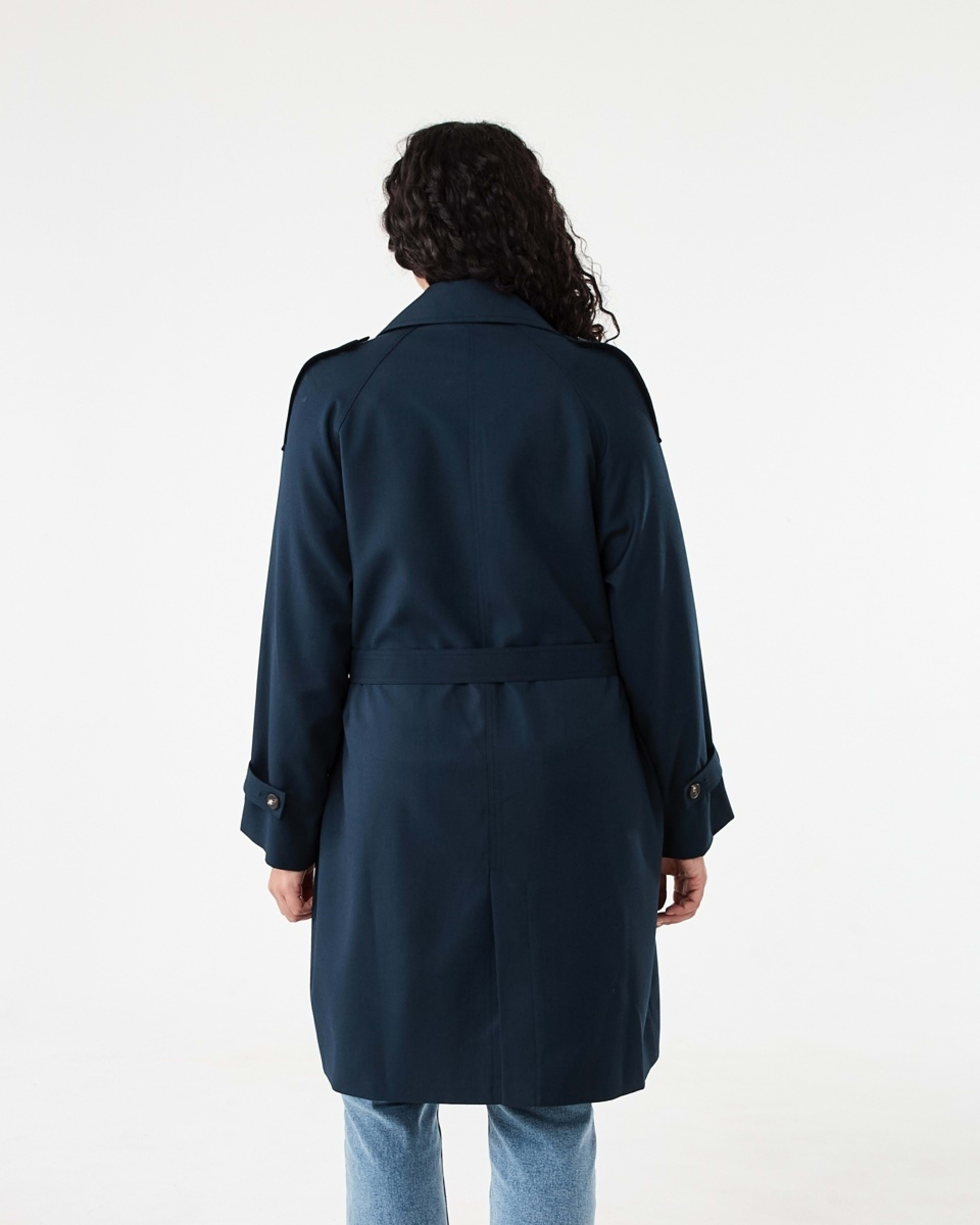 3 Lightweight Trench Coat Navy Blaze, 3 of 10