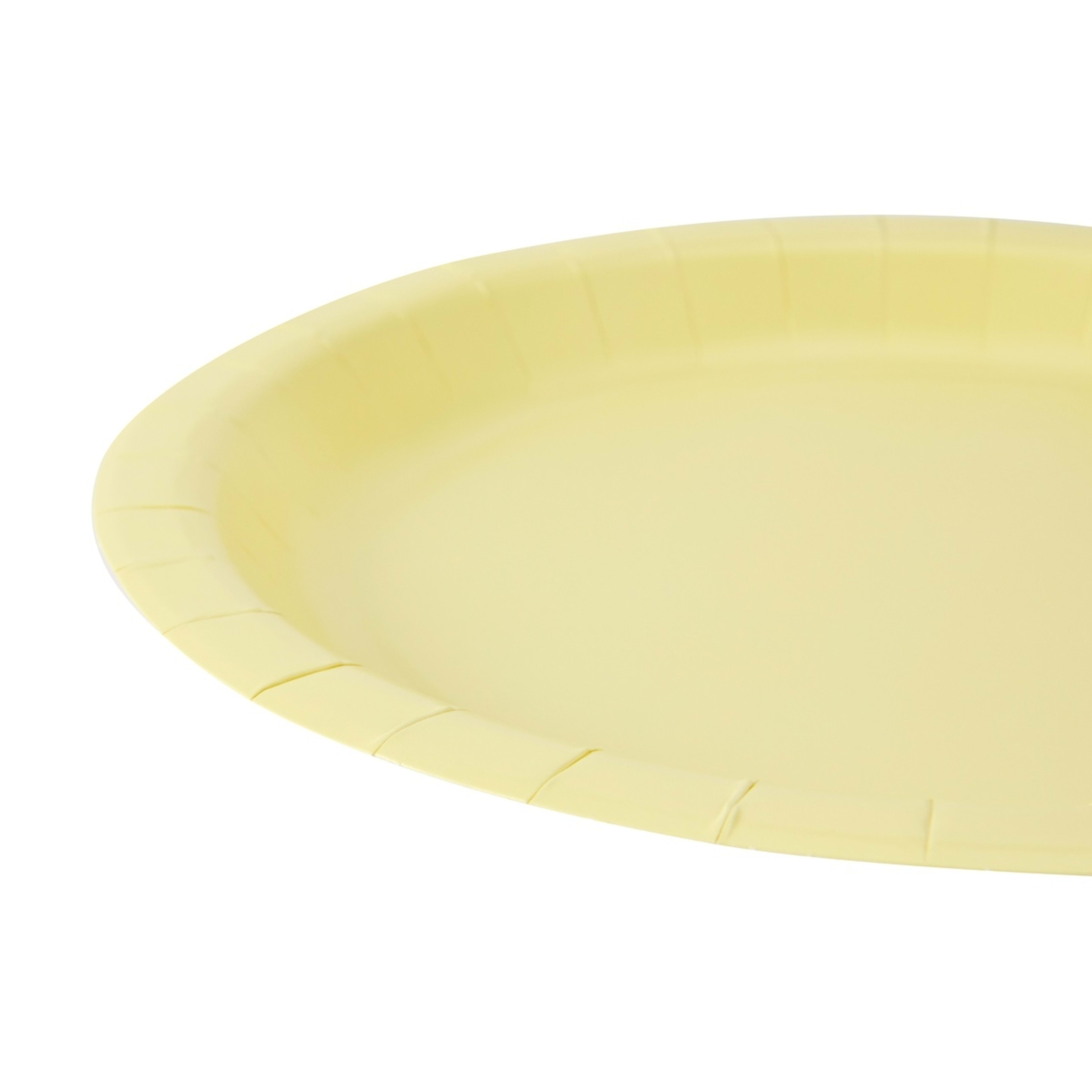 3 16 Piece Pastel Yellow Paper Plates, 3 of 4