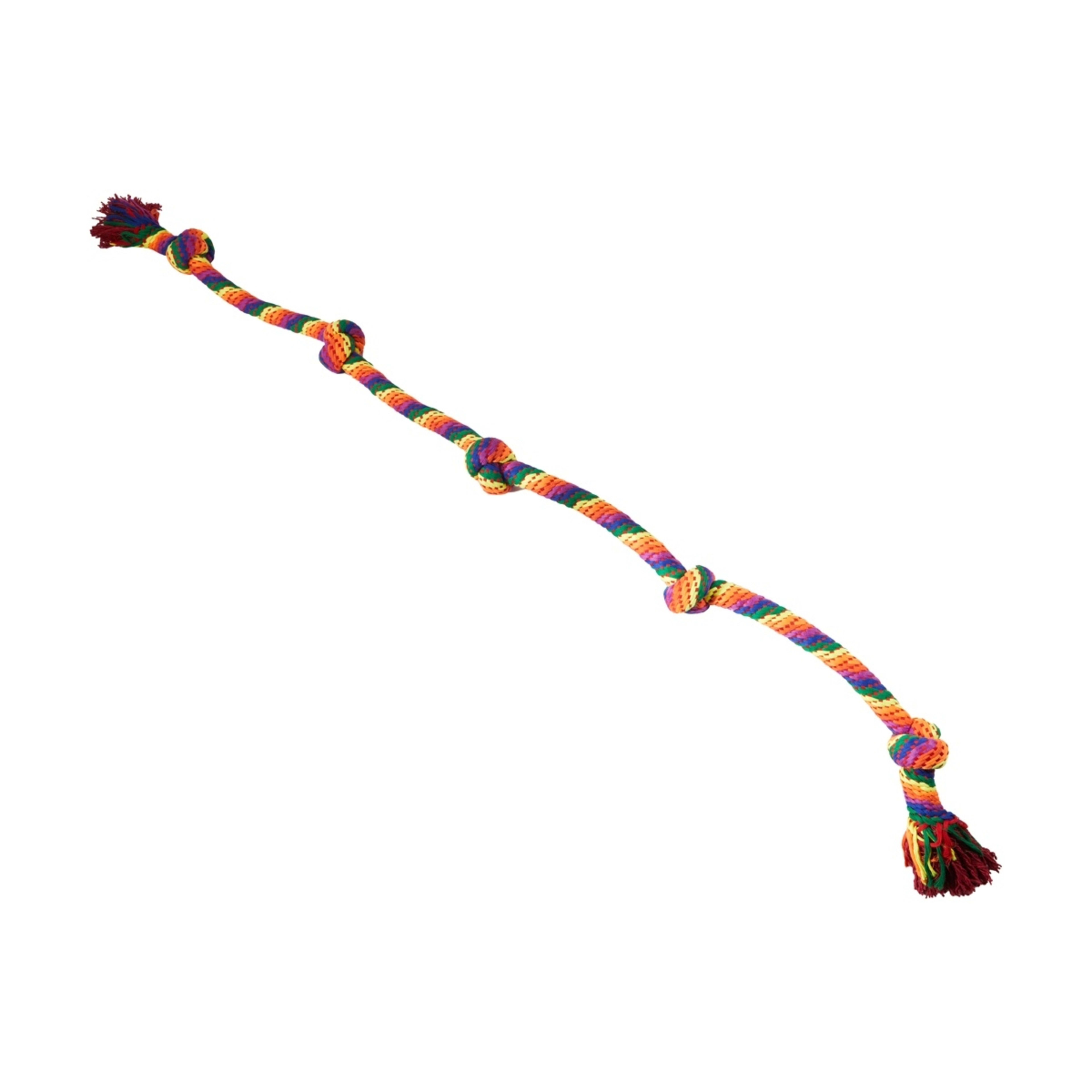 1 Pet Toy Mega Knotted Rope Rainbow